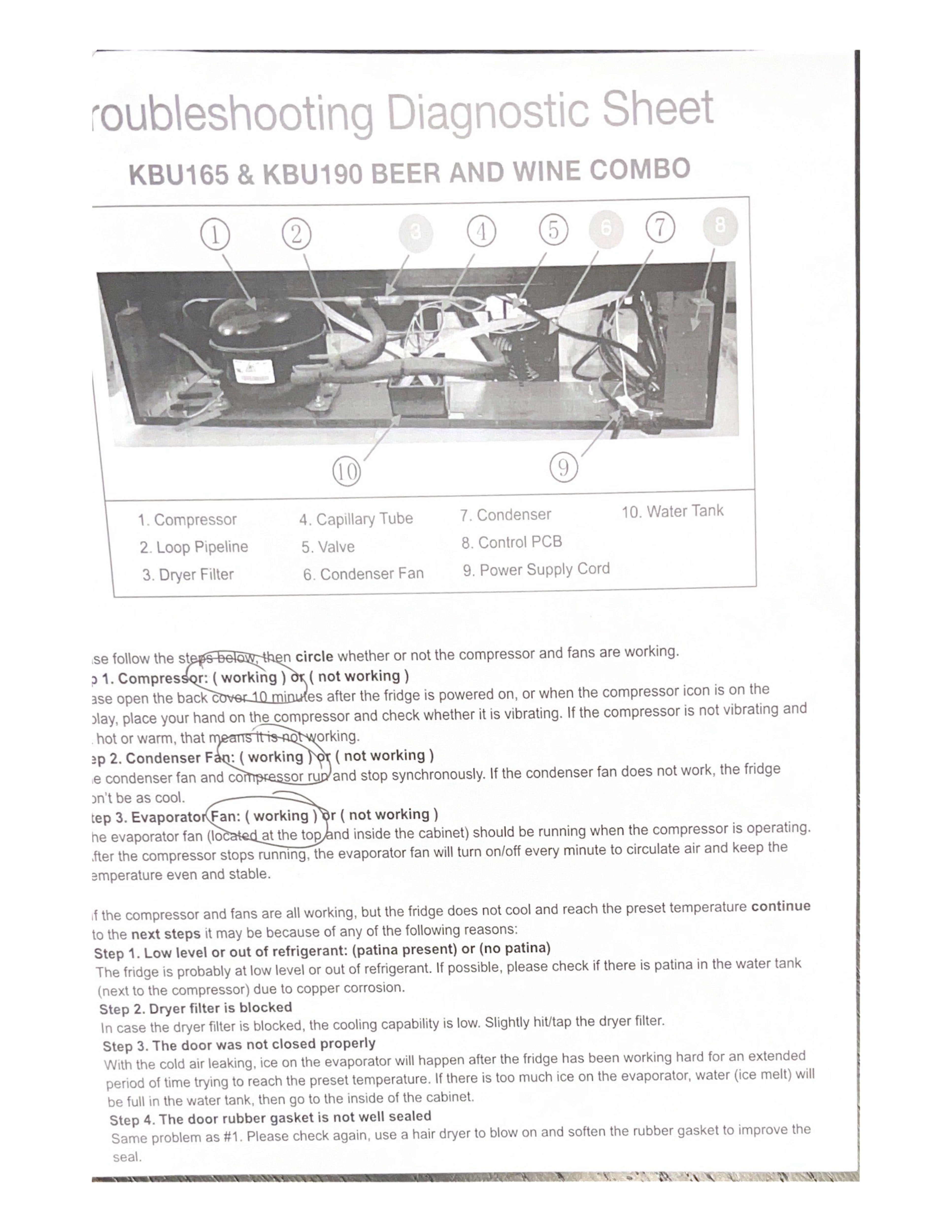 Refurbished - 36" Beer and Wine Cooler Combination with Low-E Glass Door - Stainless Steel Door