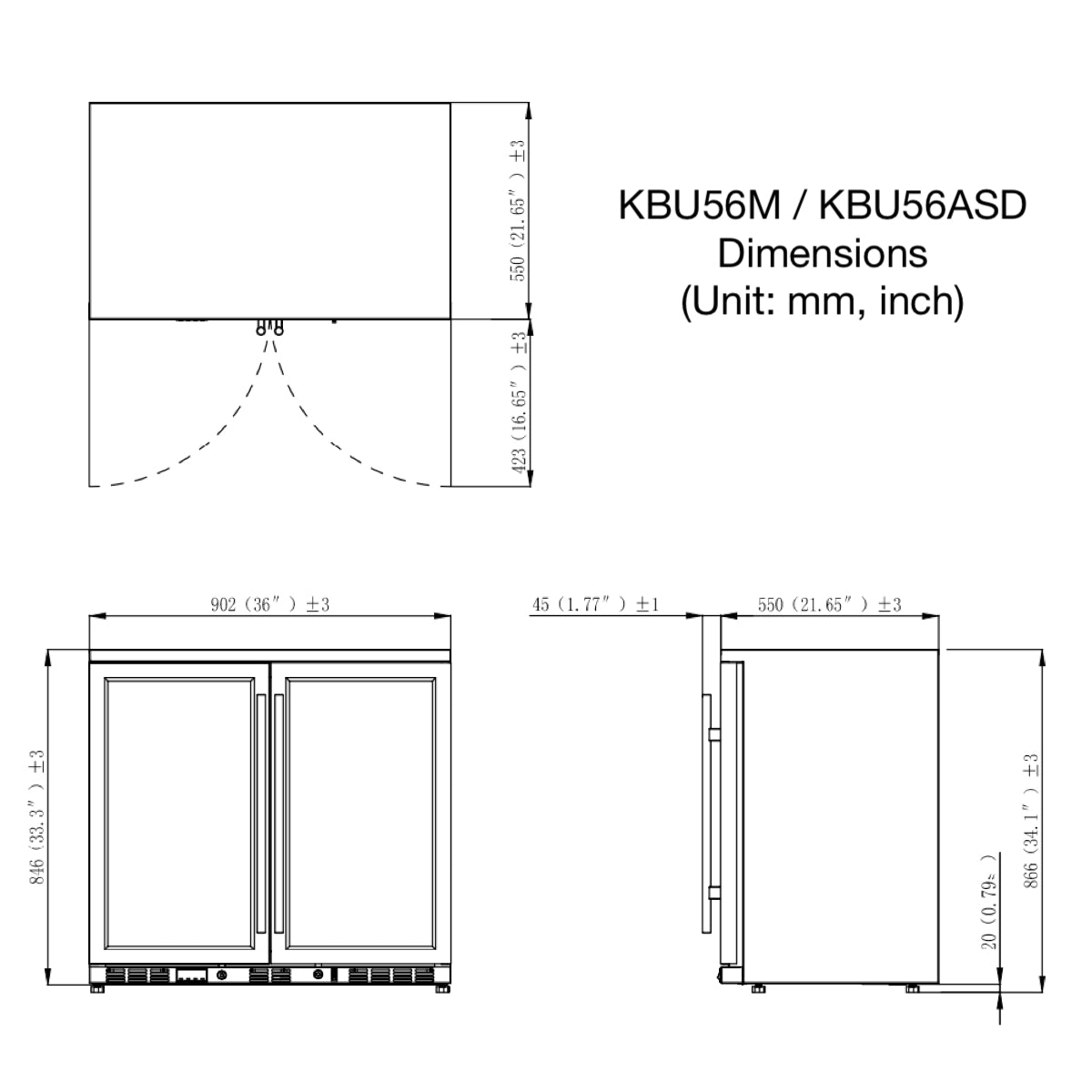 Technical dimensions diagram (primary)