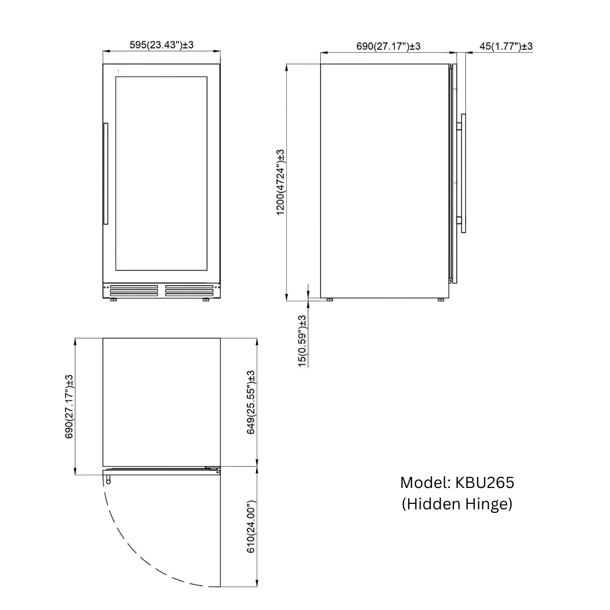 Technical dimensions diagram (primary)