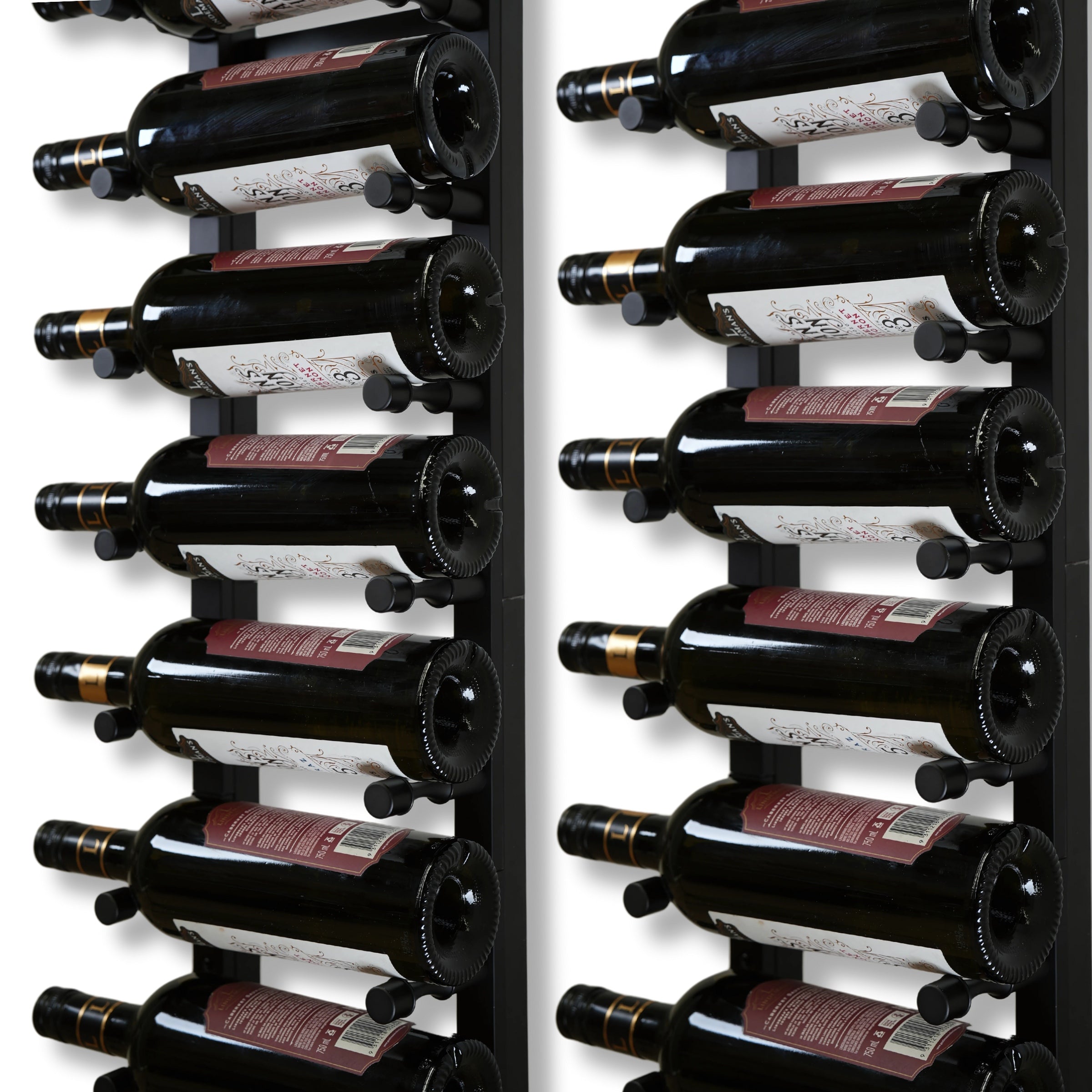 Floor-to-Ceiling Wine Rack with Offset Pegs