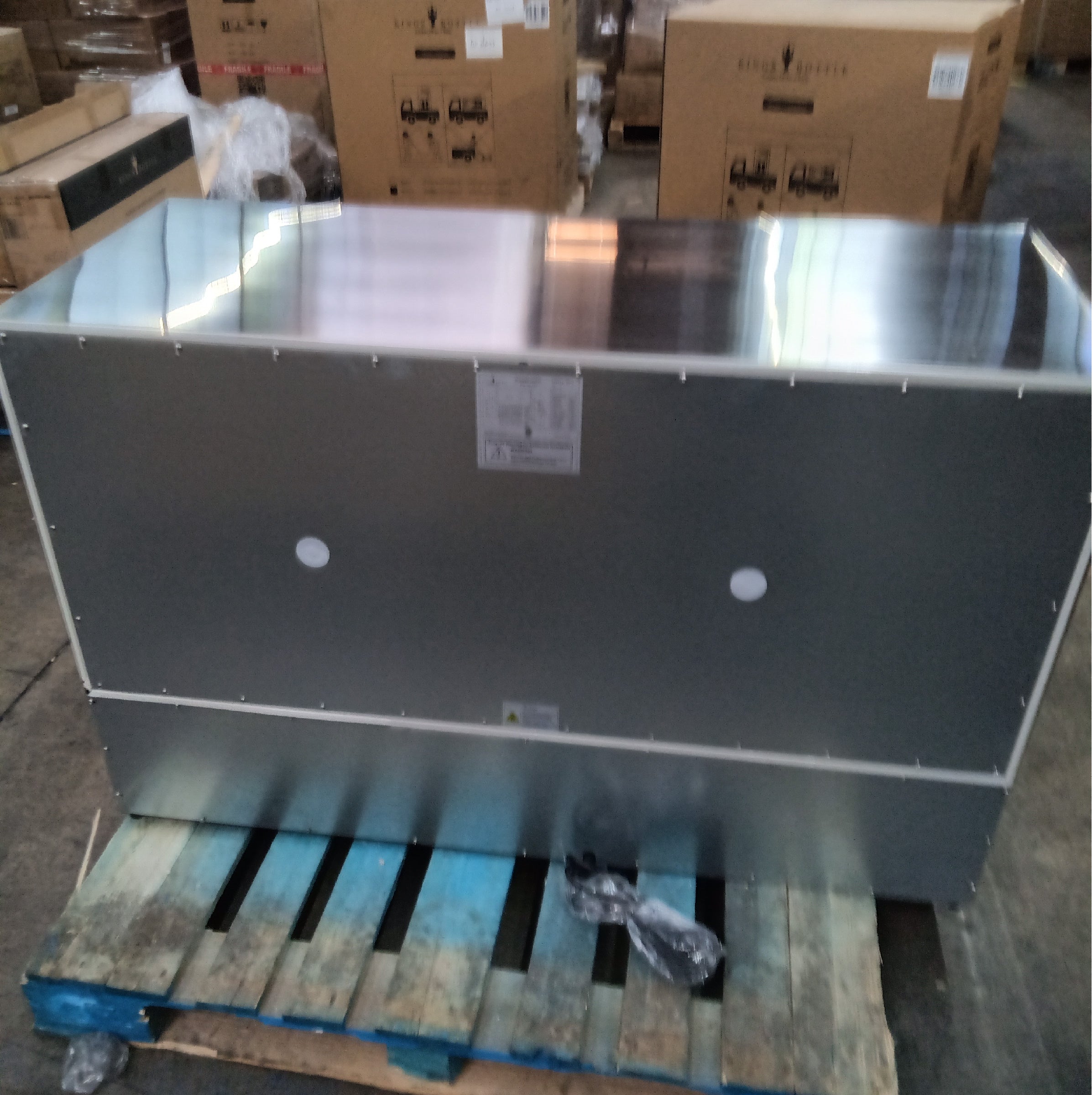 Refurbished - 53 Inch Solid 3-Door Outdoor Beverage Drinks Cooler - Stainless Steel Door 2