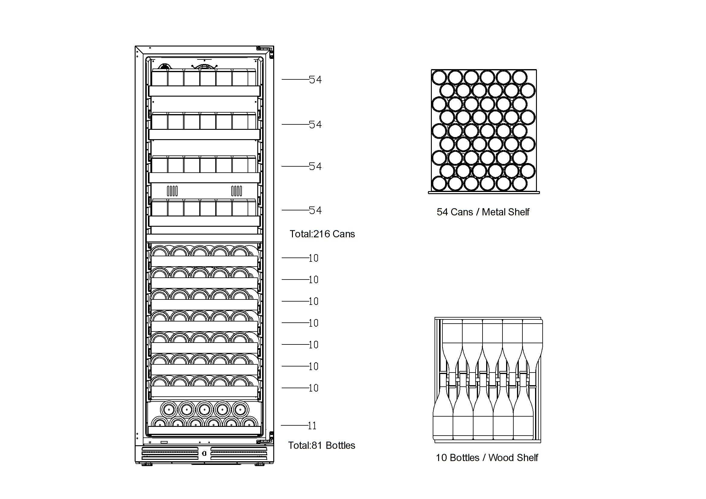 15CF Large Dual Zone Wine and Beverage Center