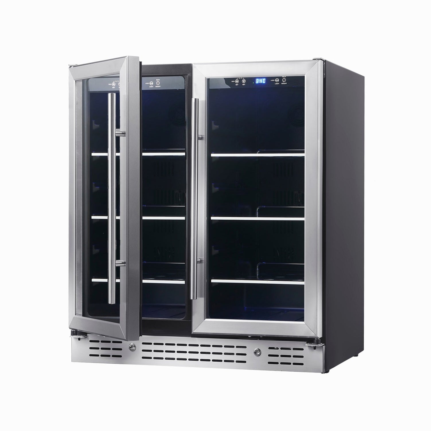 30-inch Wide Undercounter Beverage Fridge with Low-E Glass Door