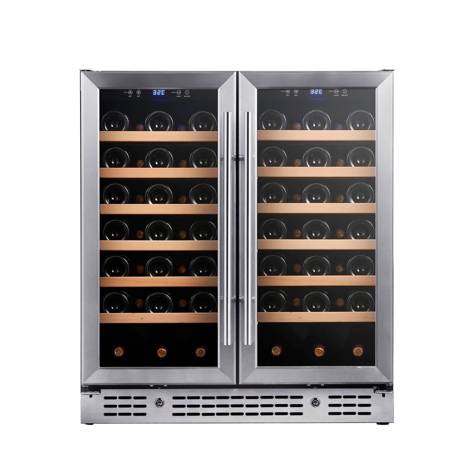30-inch Dual Zone Wine Cooler with Low-E Glass Door
