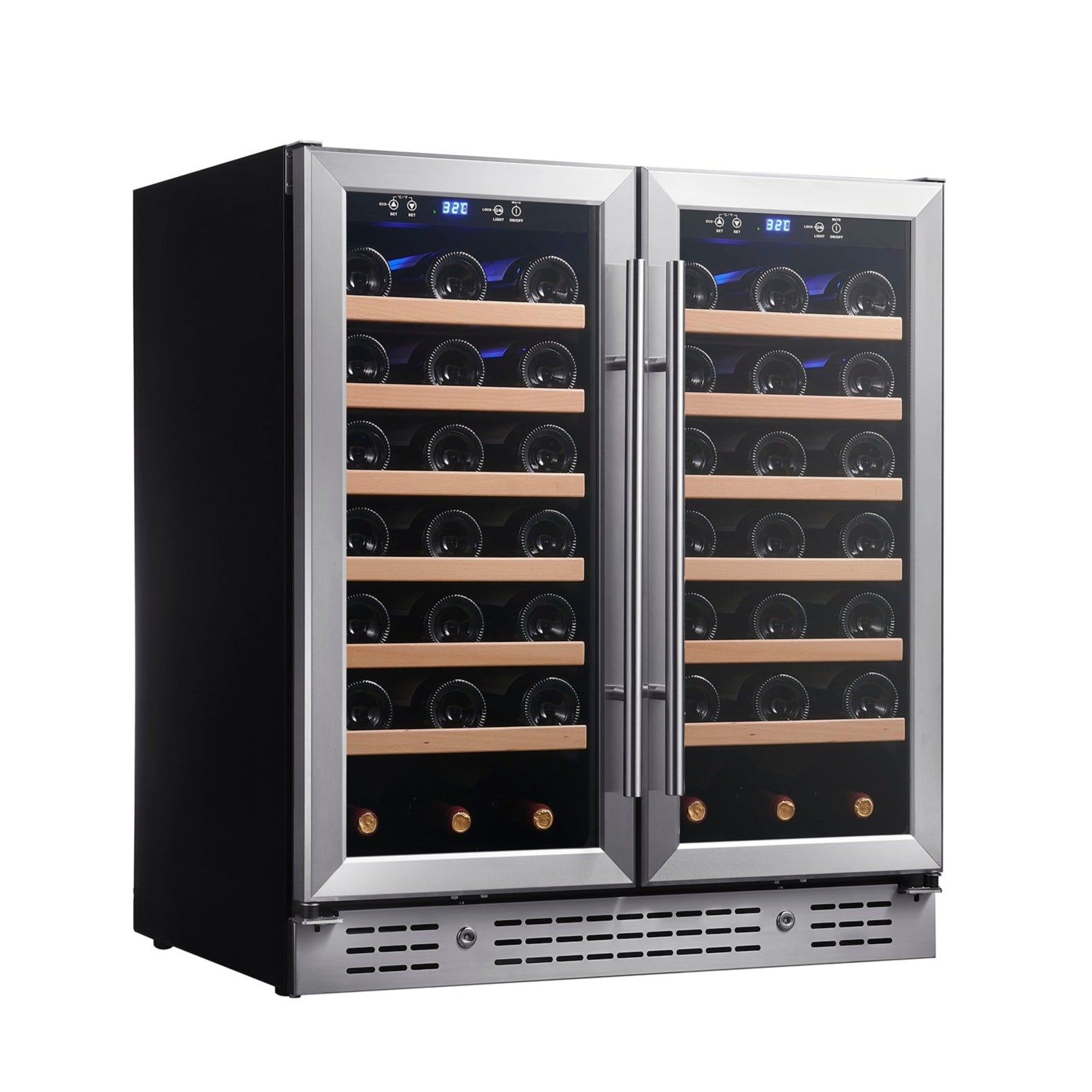 30-inch Dual Zone Wine Cooler with Low-E Glass Door