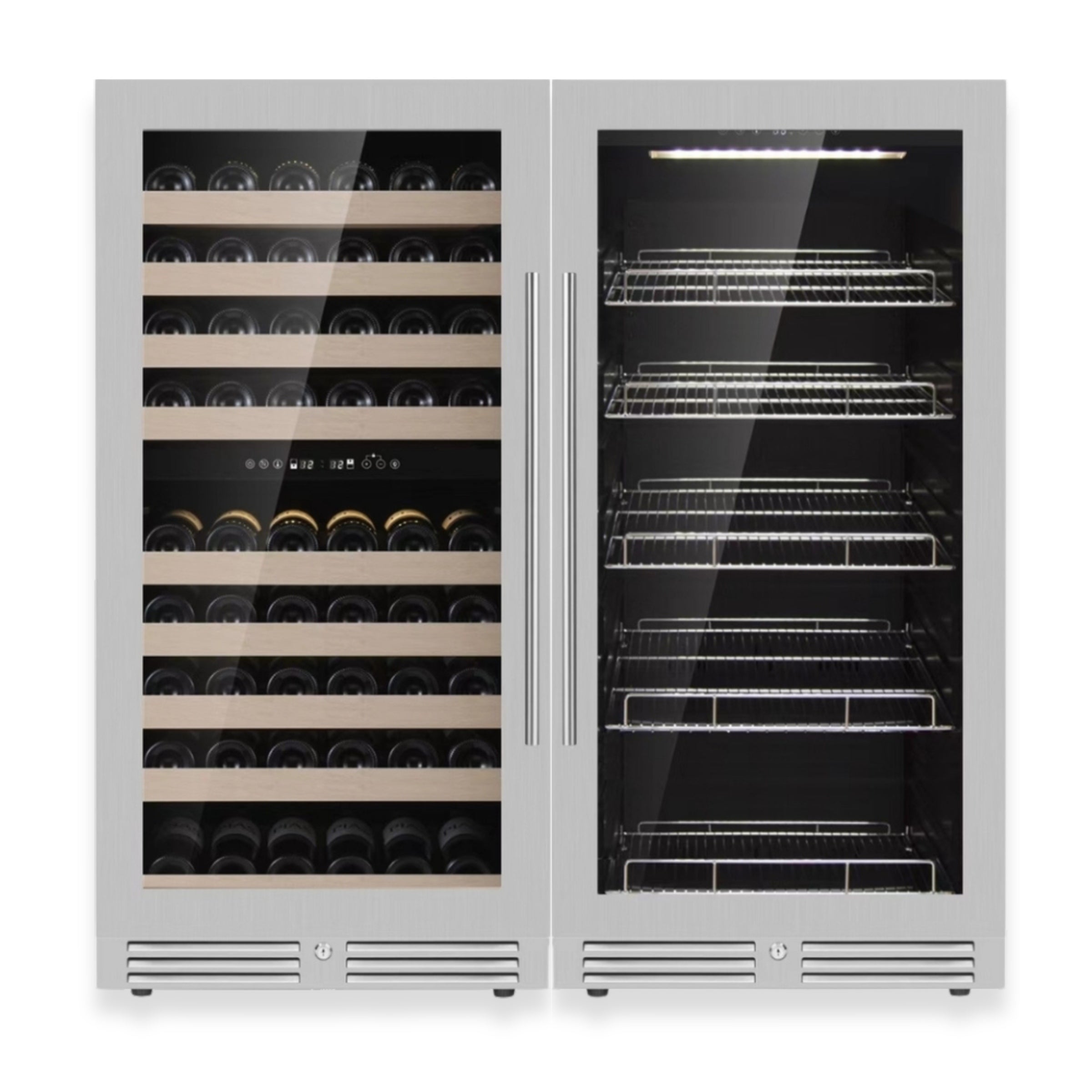 47" High Triple-Zone Wine & Beverage Refrigerator Combo