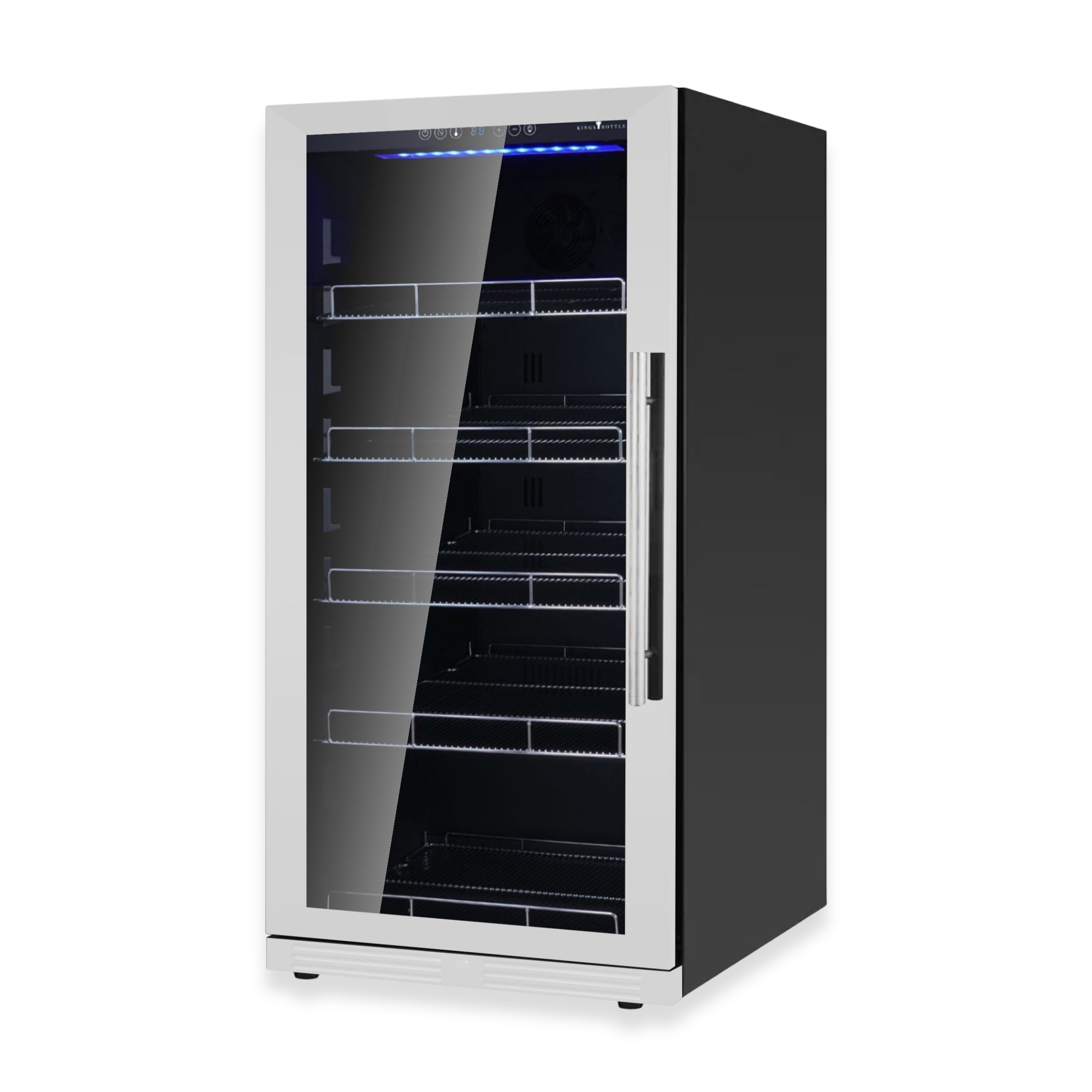 389 Cans Capacity Upright Beverage Refrigerator With Low-E Glass Door