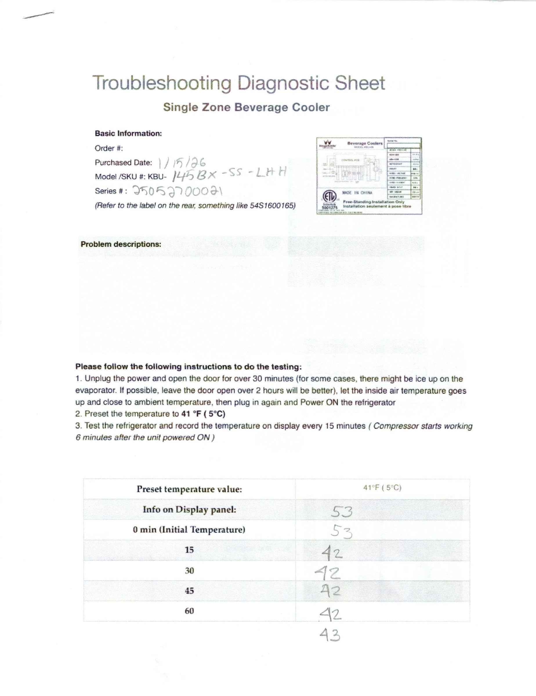Refurbished - 24 Inch Under Counter LOW-E Glass Door Beer Fridge