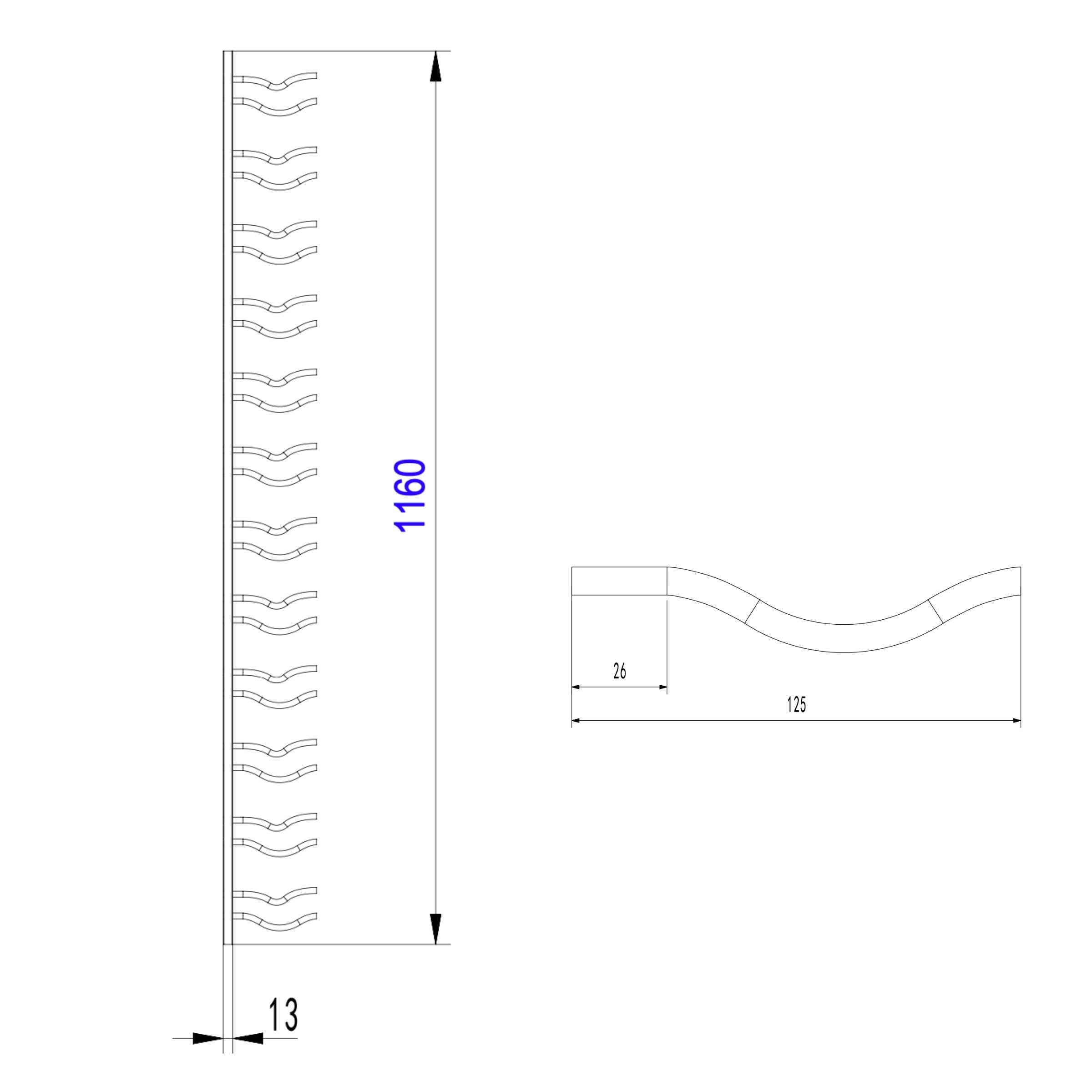 Wall Mounted Metal Wine Racks C-Type