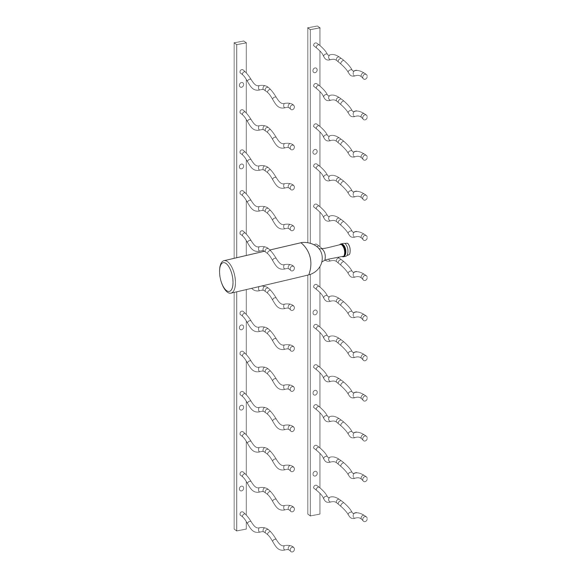 Wall Mounted Metal Wine Racks C-Type