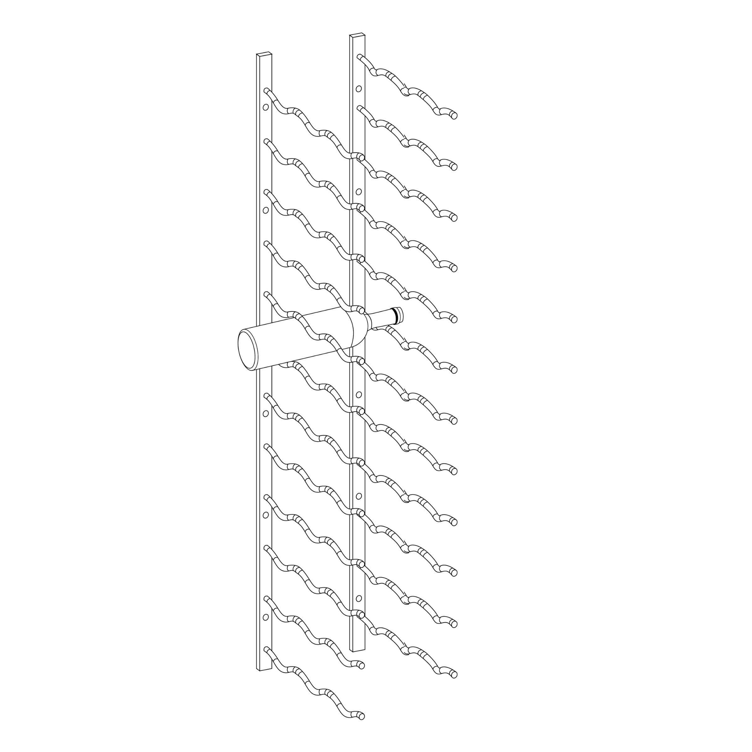Wall Mounted Metal Wine Racks C-Type