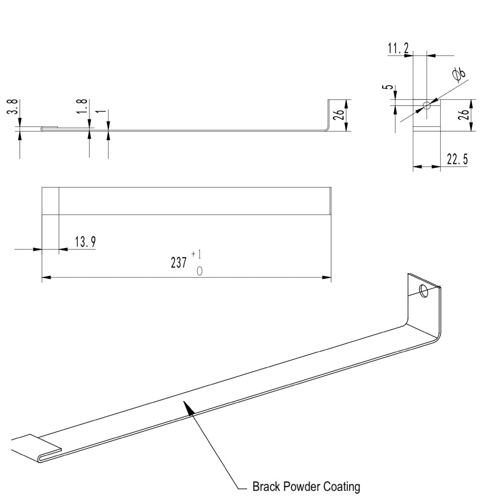 Technical dimensions diagram (primary)