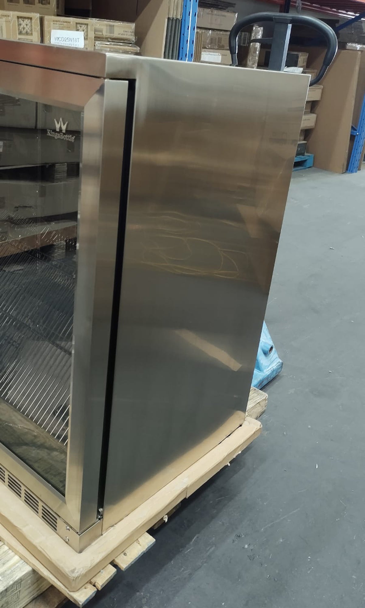 Refurbished - Heating Glass Double Door Under Counter Beverage Cooler Fridge