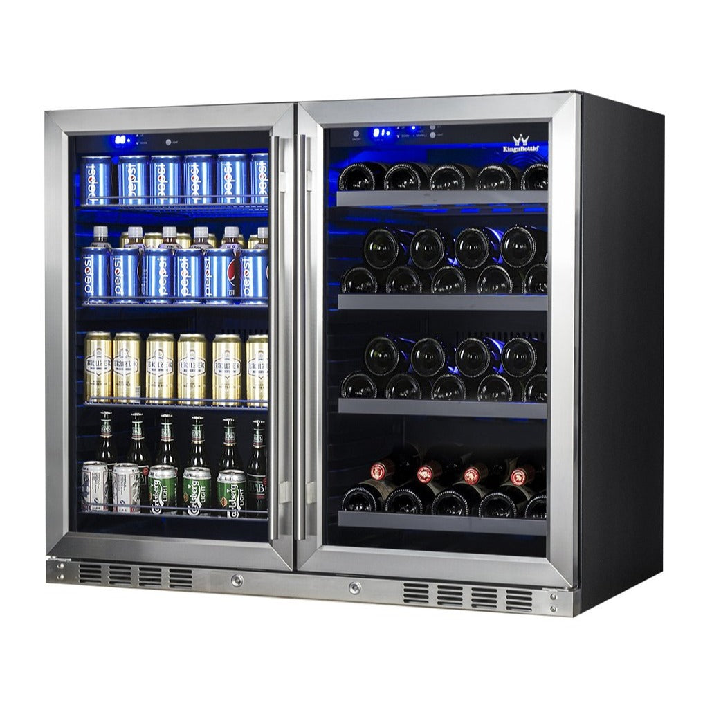 39 inch under counter wine and beer fridge combo KBU28LRX