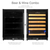 48 Inch Glass Door Side By Side Wine And Beverage Cooler Combo