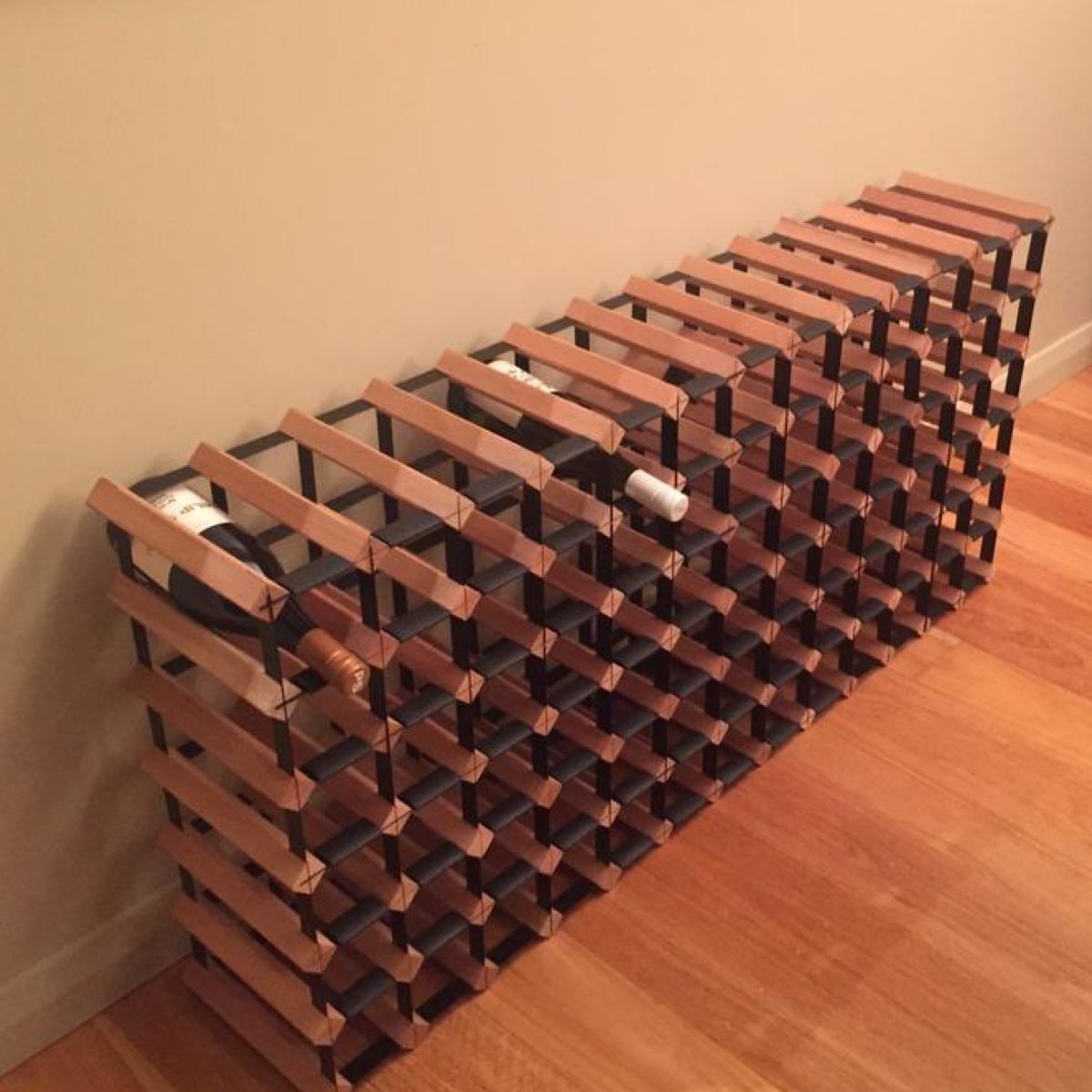 Custom Built Rustic hardwood Wine Rack | Pre-Assembled