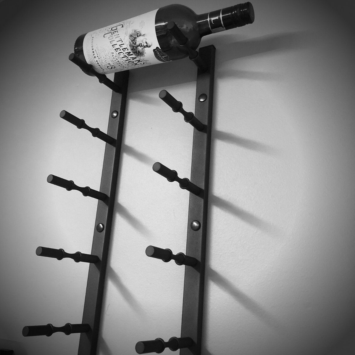 Wall Mounted Metal Rail Wine Pegs