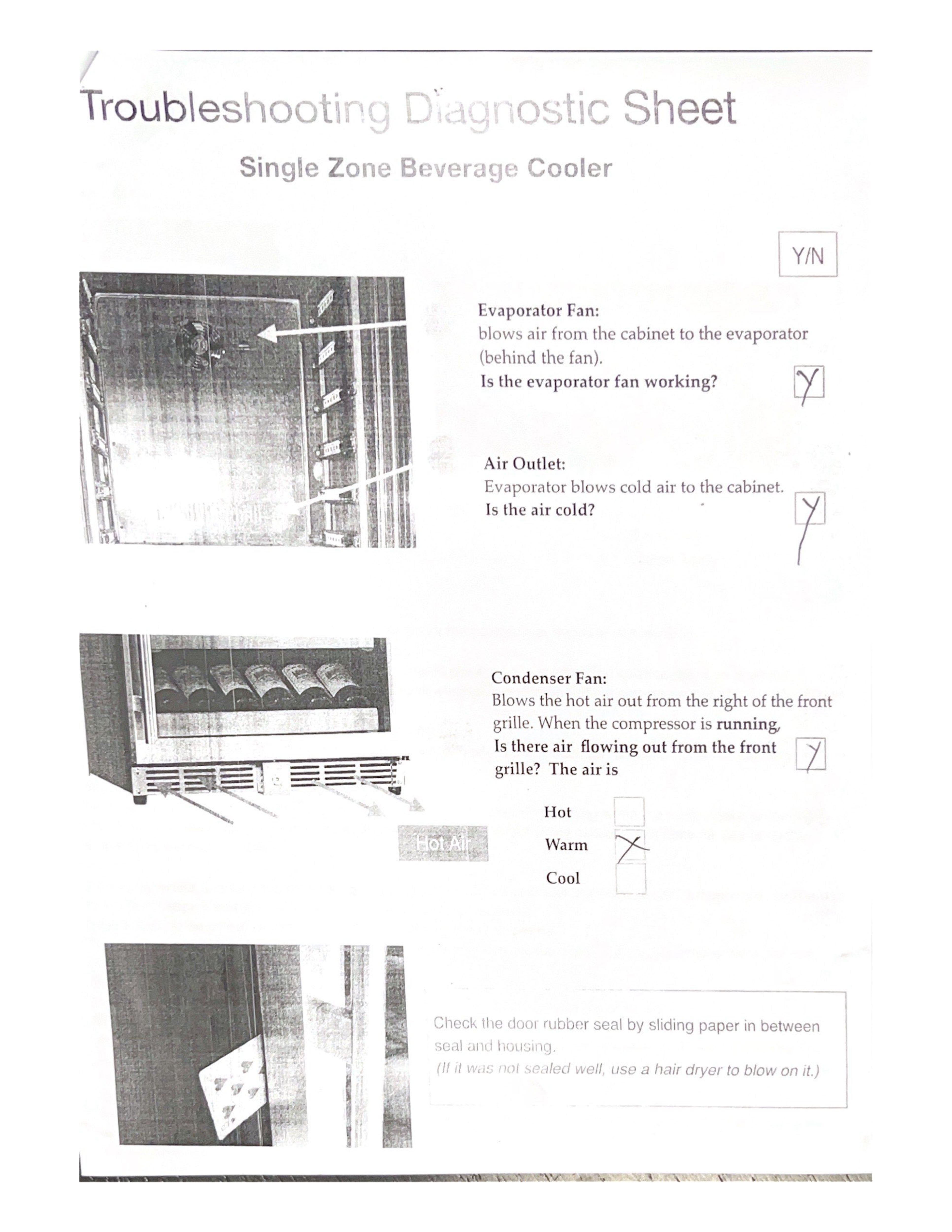 Refurbished - 53 Inch Solid 3-Door Outdoor Beverage Drinks Cooler - Stainless Steel Door