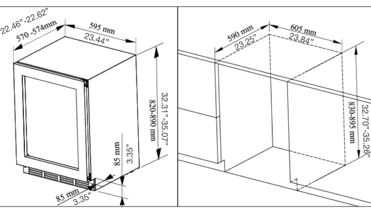 Technical dimensions diagram (primary)