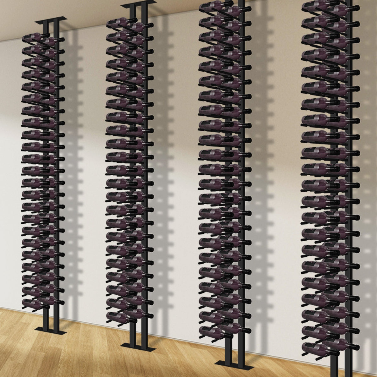 Floor-To-Ceiling Mounted Wine Rack