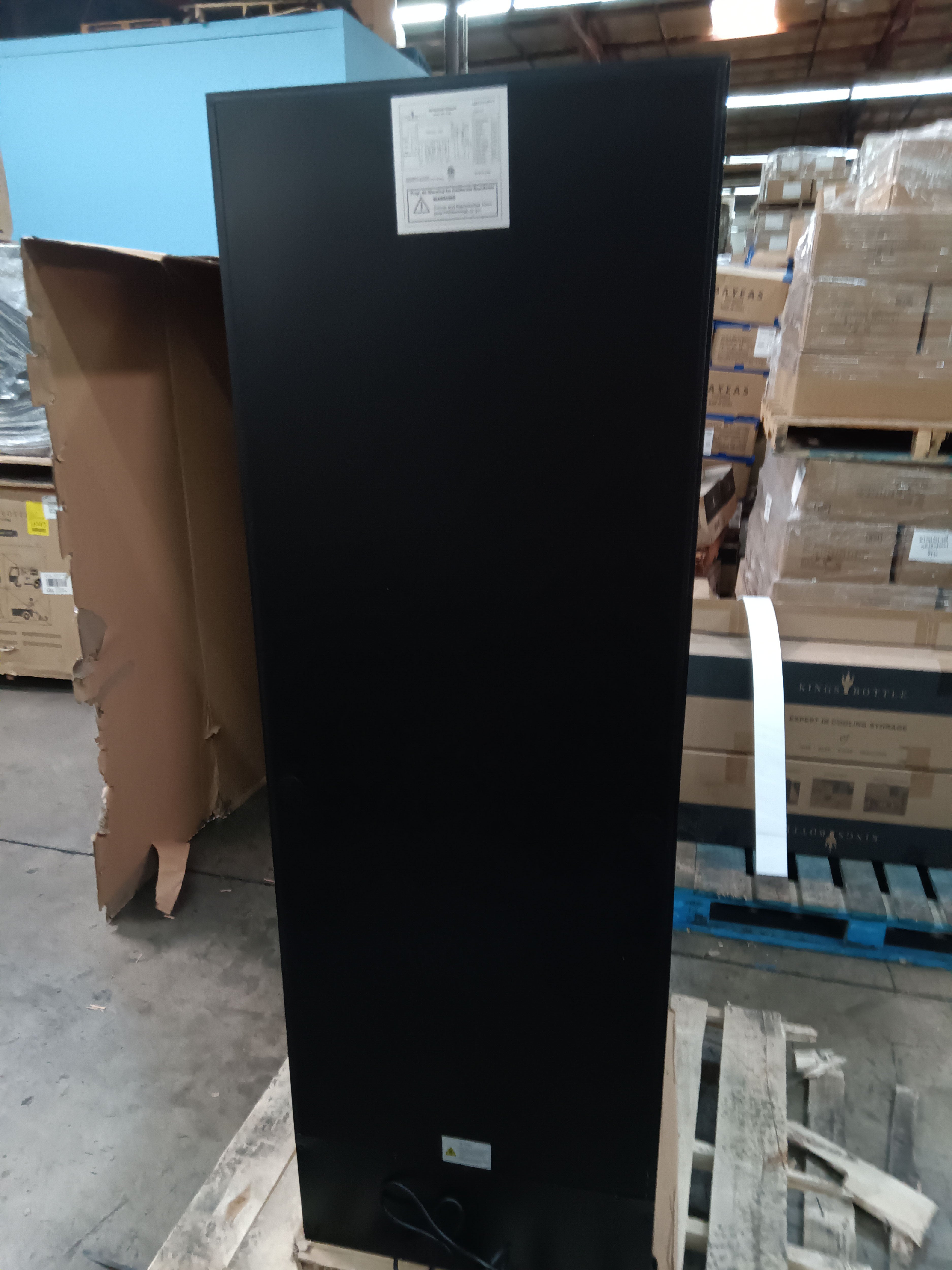 Refurbished - Large Beverage Refrigerator With Low-E Glass Door - Black Door