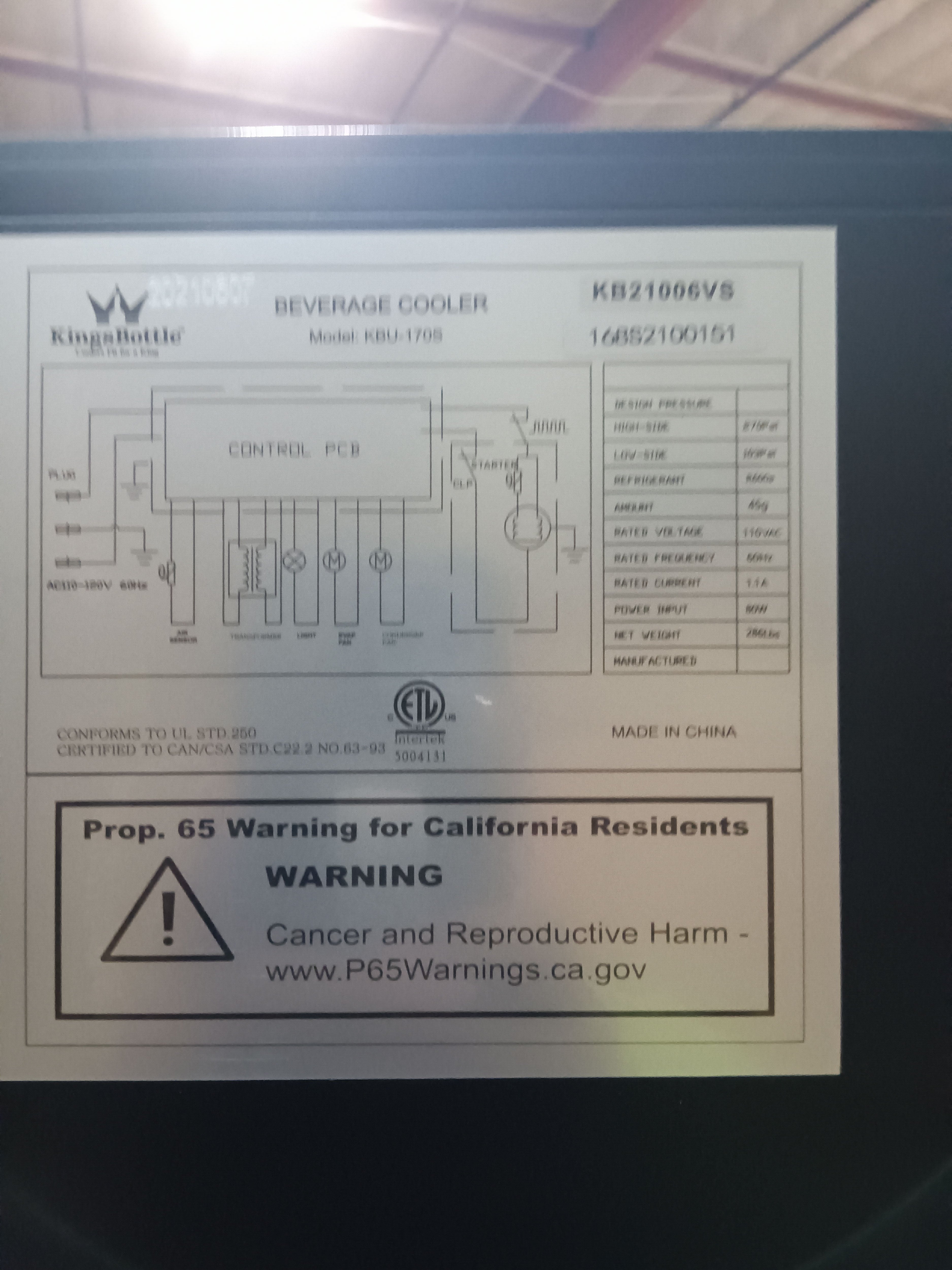 Refurbished - Large Beverage Refrigerator With Low-E Glass Door - Stainless Steel Door