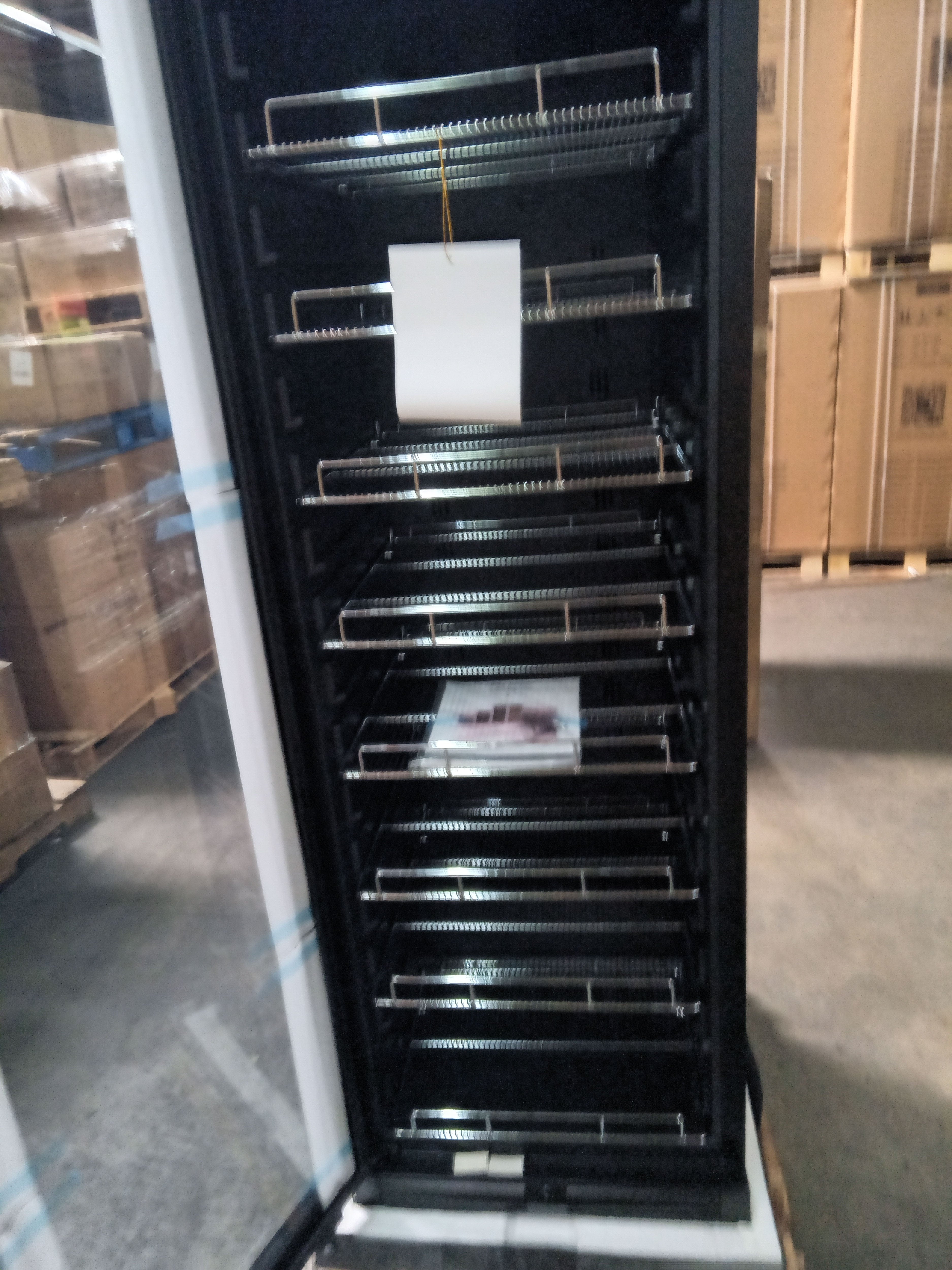 Refurbished - Large Beverage Refrigerator With Low-E Glass Door - Black Door