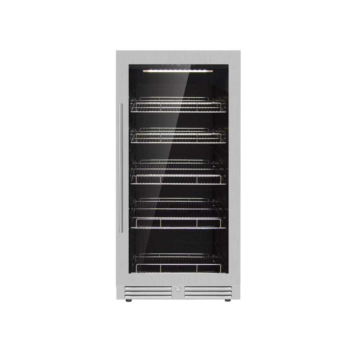 389 Cans Capacity Upright Beverage Refrigerator With Low-E Glass Door