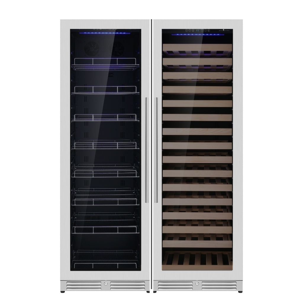 Ultimate Wine & Beverage Upright Refrigerator Combo with Low-E Glass Door