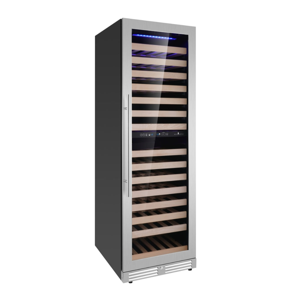 Tall Dual Zone Upright Wine Cooler | Low-E Glass & Silent Cooling