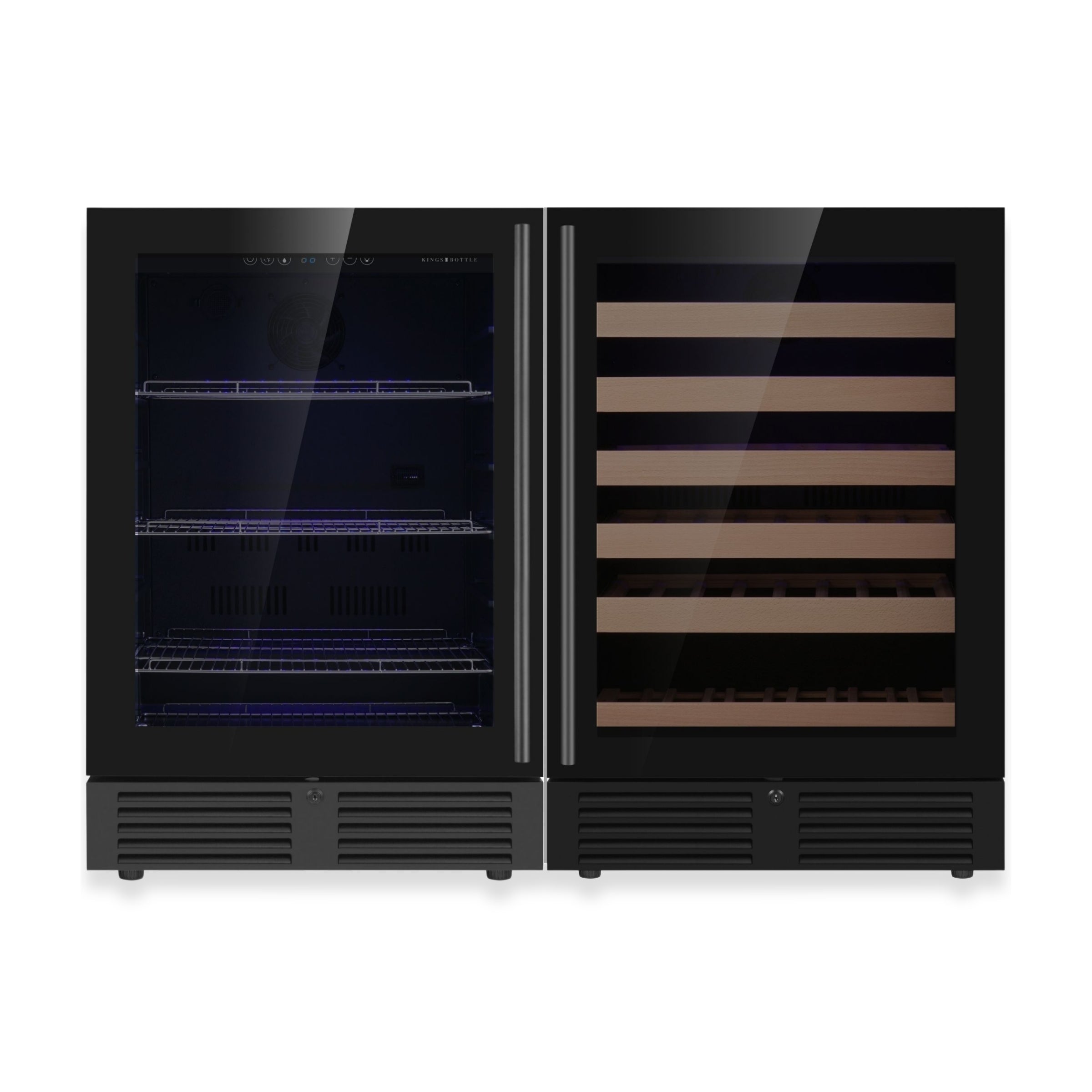 Ultimate Under-Bench Wine & Beverage Refrigerator Combo with Low-E Glass Door