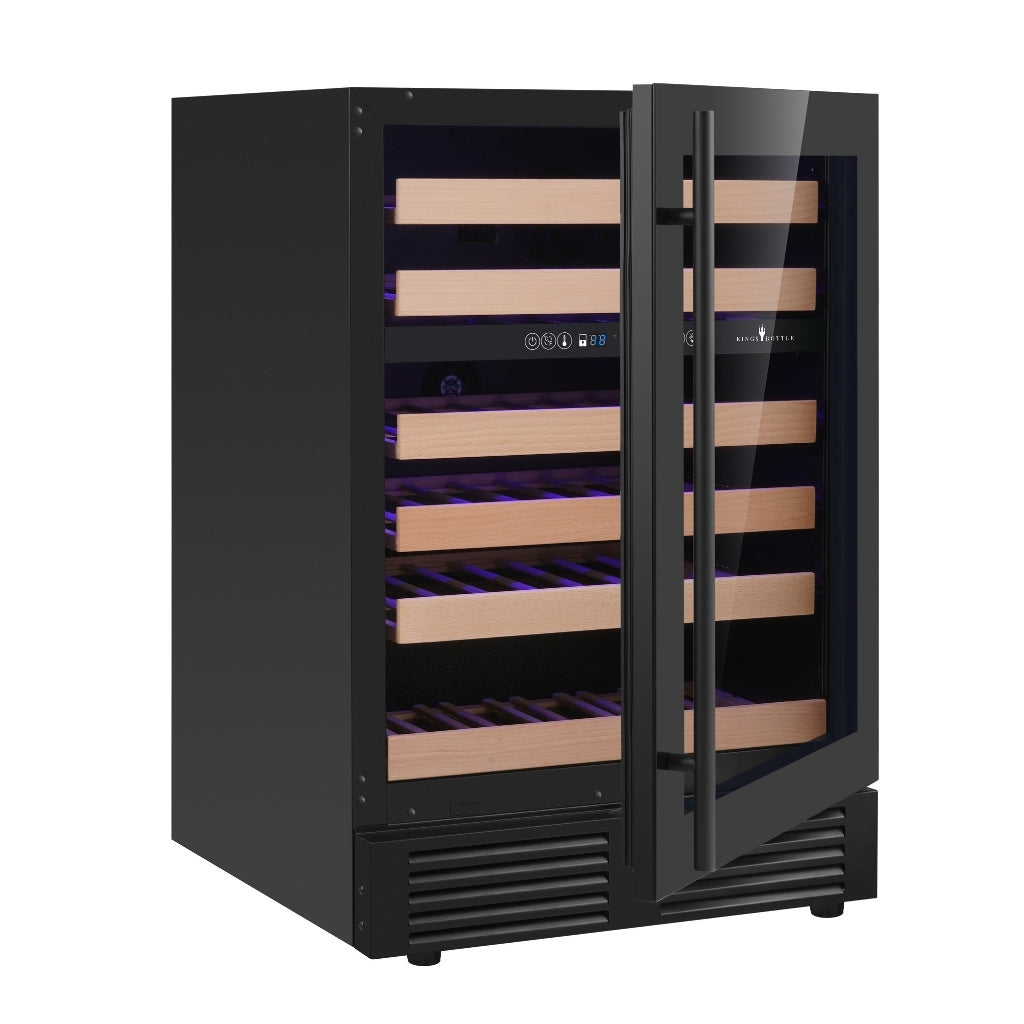 24-Inch Under-Counter Dual Zone Wine Cooler with Low-E Glass Door