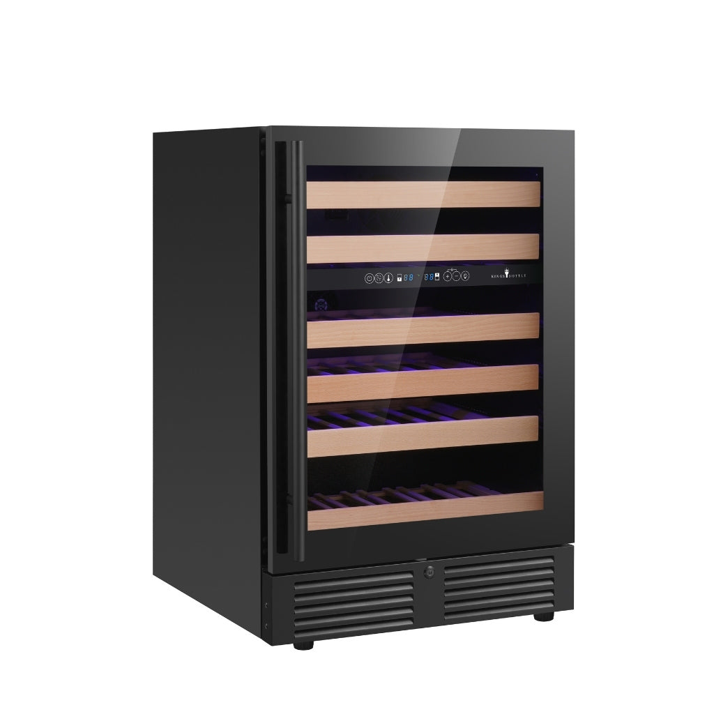 24-Inch Under-Counter Dual Zone Wine Cooler with Low-E Glass Door