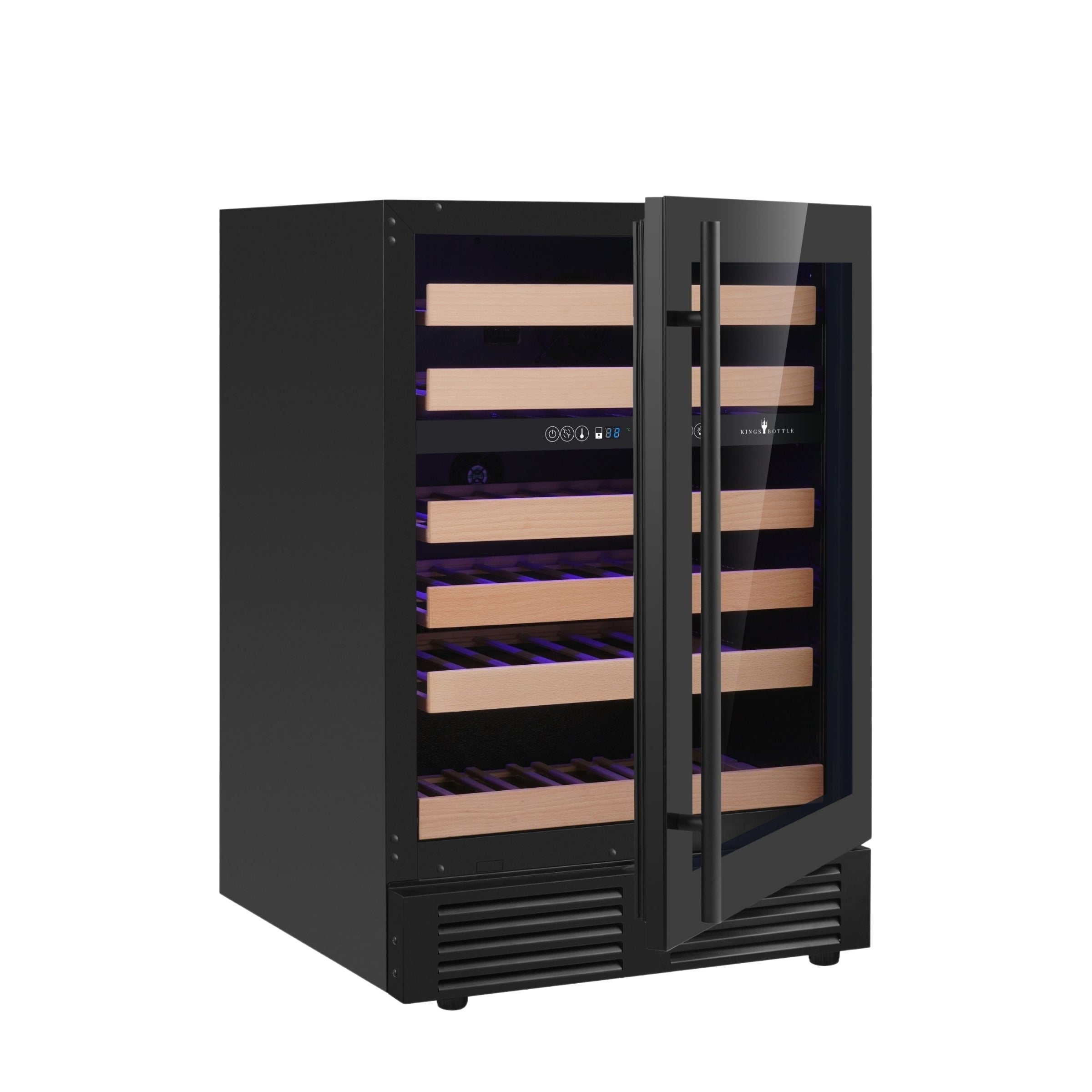 24-Inch Under-Counter Dual Zone Wine Cooler with Low-E Glass Door