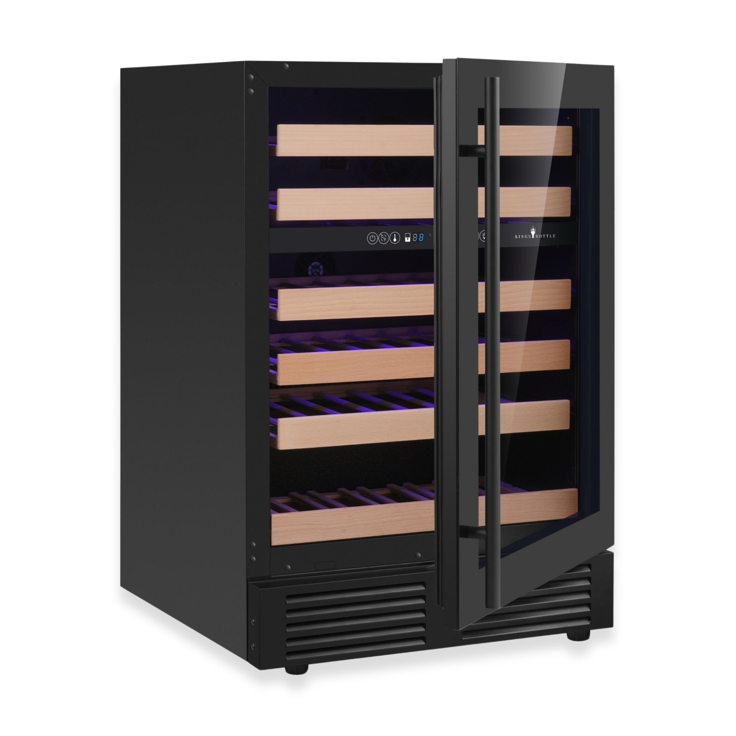 24-Inch Under-Counter Dual Zone Wine Cooler with Low-E Glass Door