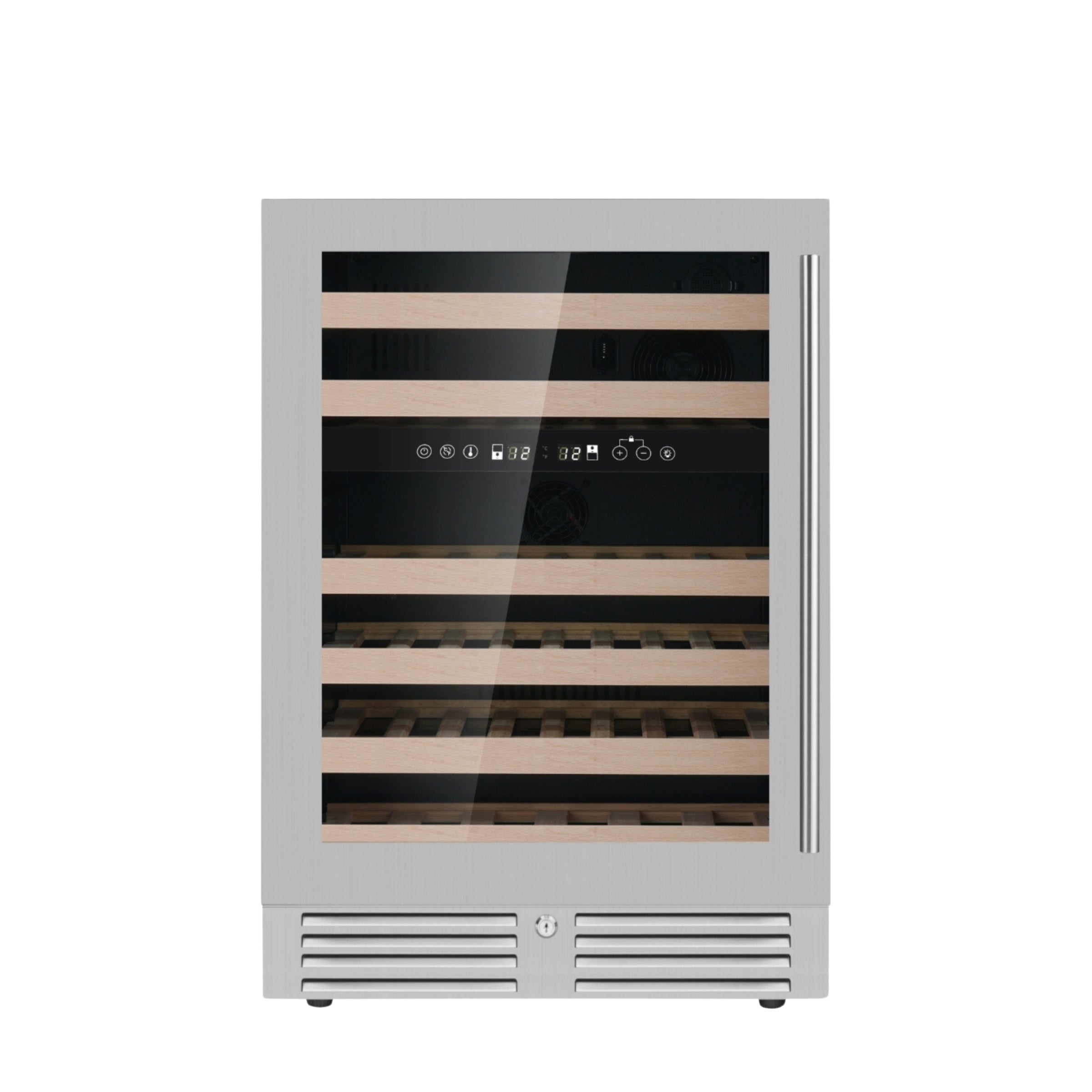 24-Inch Under-Counter Dual Zone Wine Cooler with Low-E Glass Door