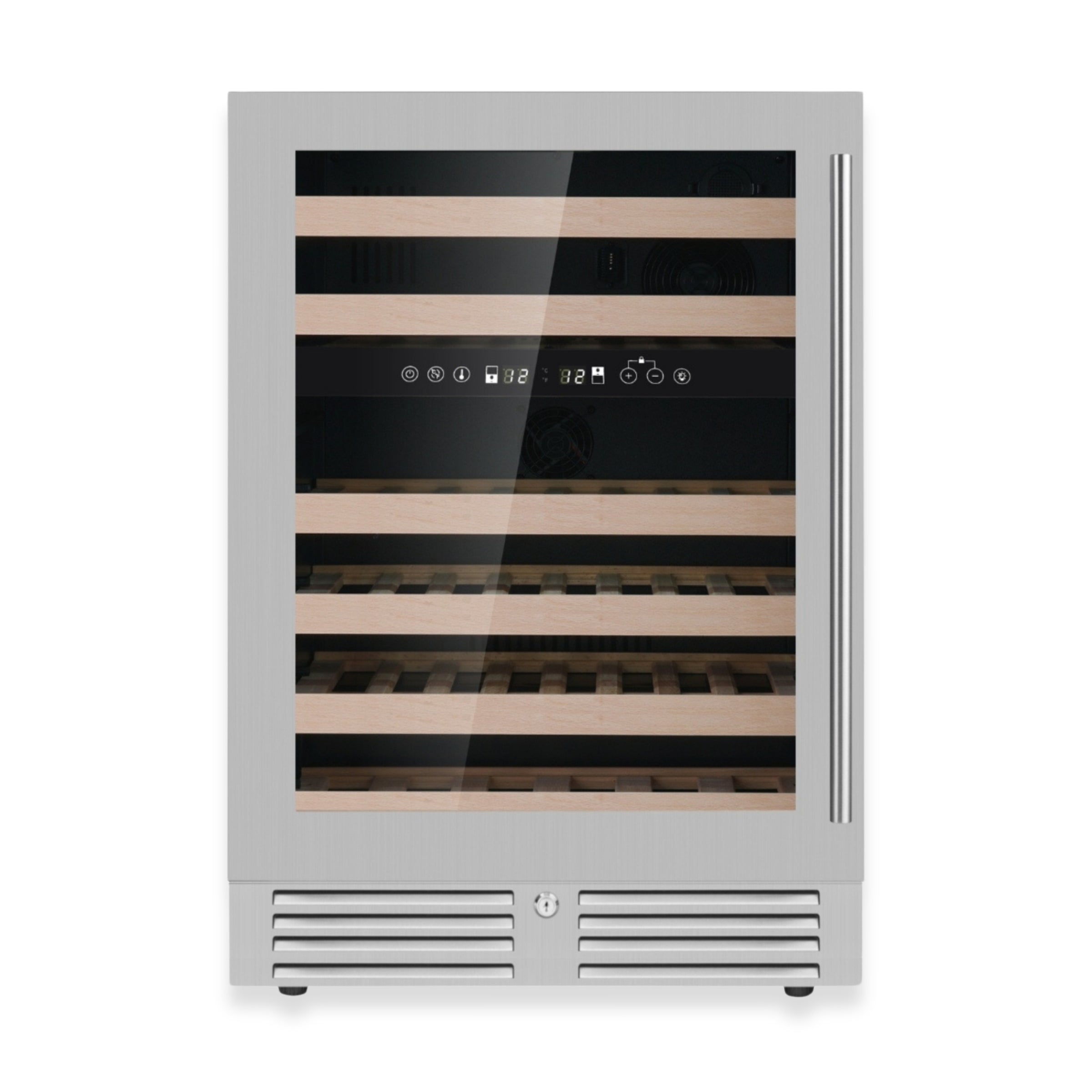 24-Inch Under-Counter Dual Zone Wine Cooler with Low-E Glass Door