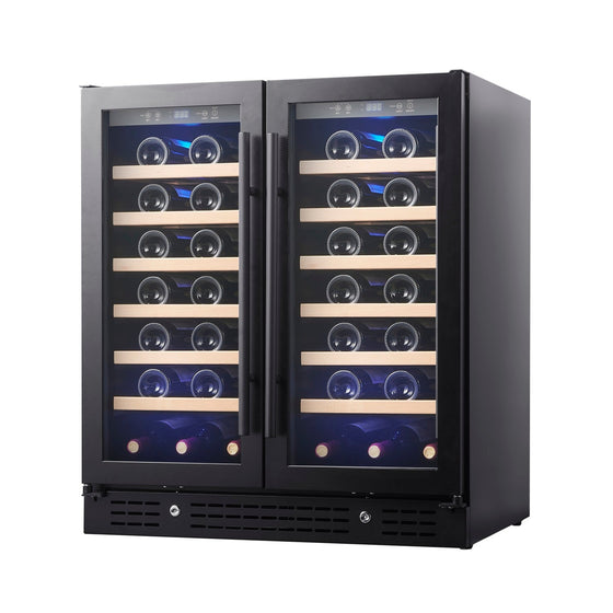 30-inch Dual Zone Wine Cooler with Low-E Glass Door
