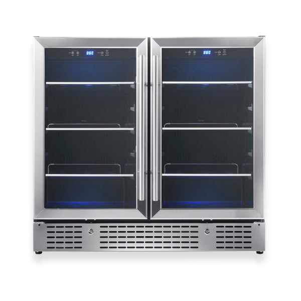 36-Inch Dual-Zone Beverage Refrigerator