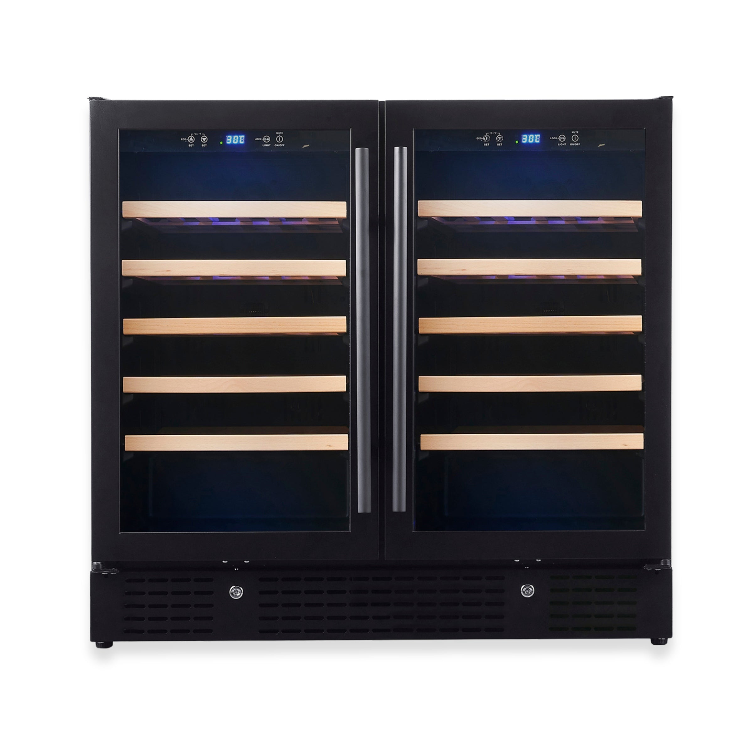 36" Under Bench Dual-Zone Wine Cooler with Low-E Glass Door
