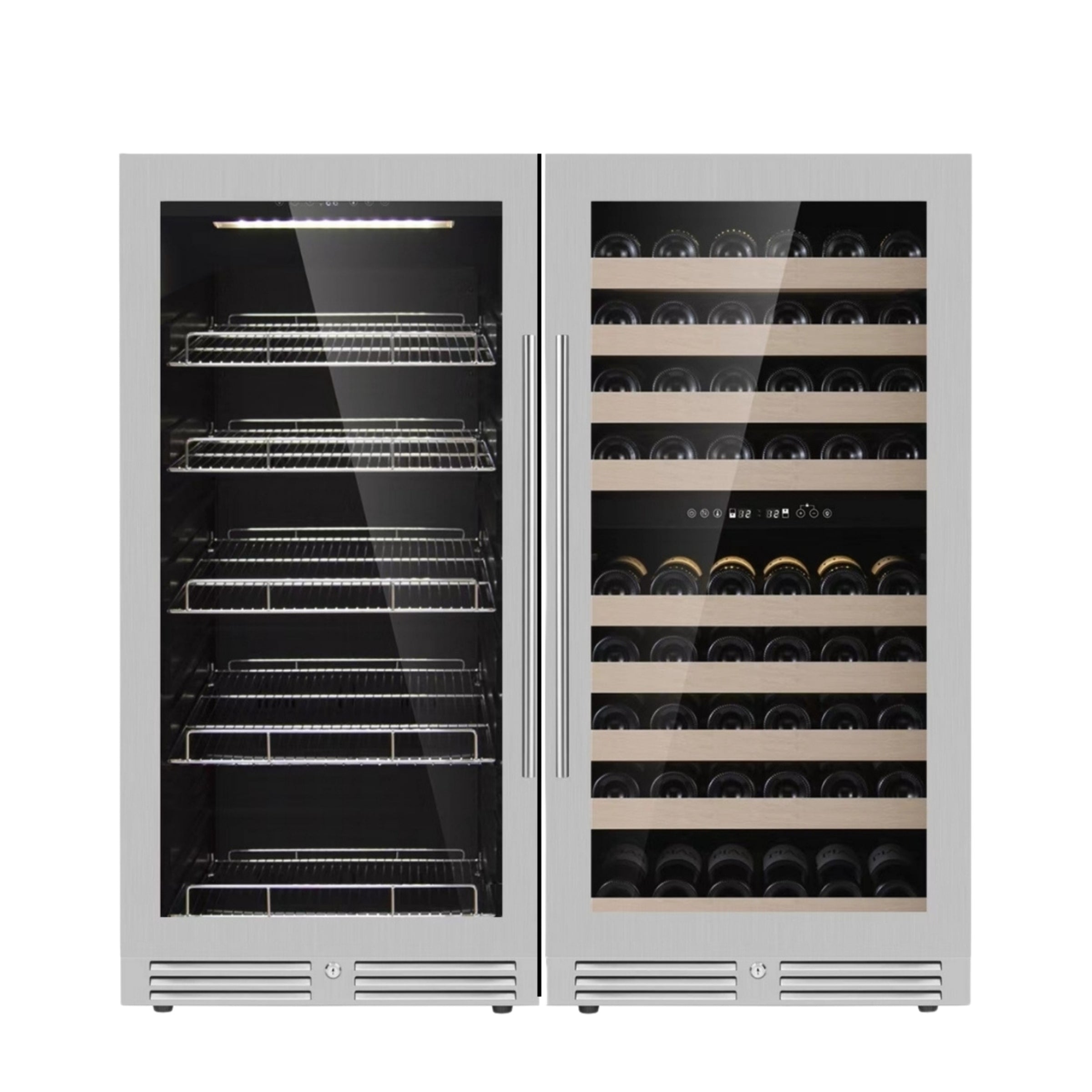 47" High Wine & Beverage Refrigerator Combo with Triple Temp. Zones