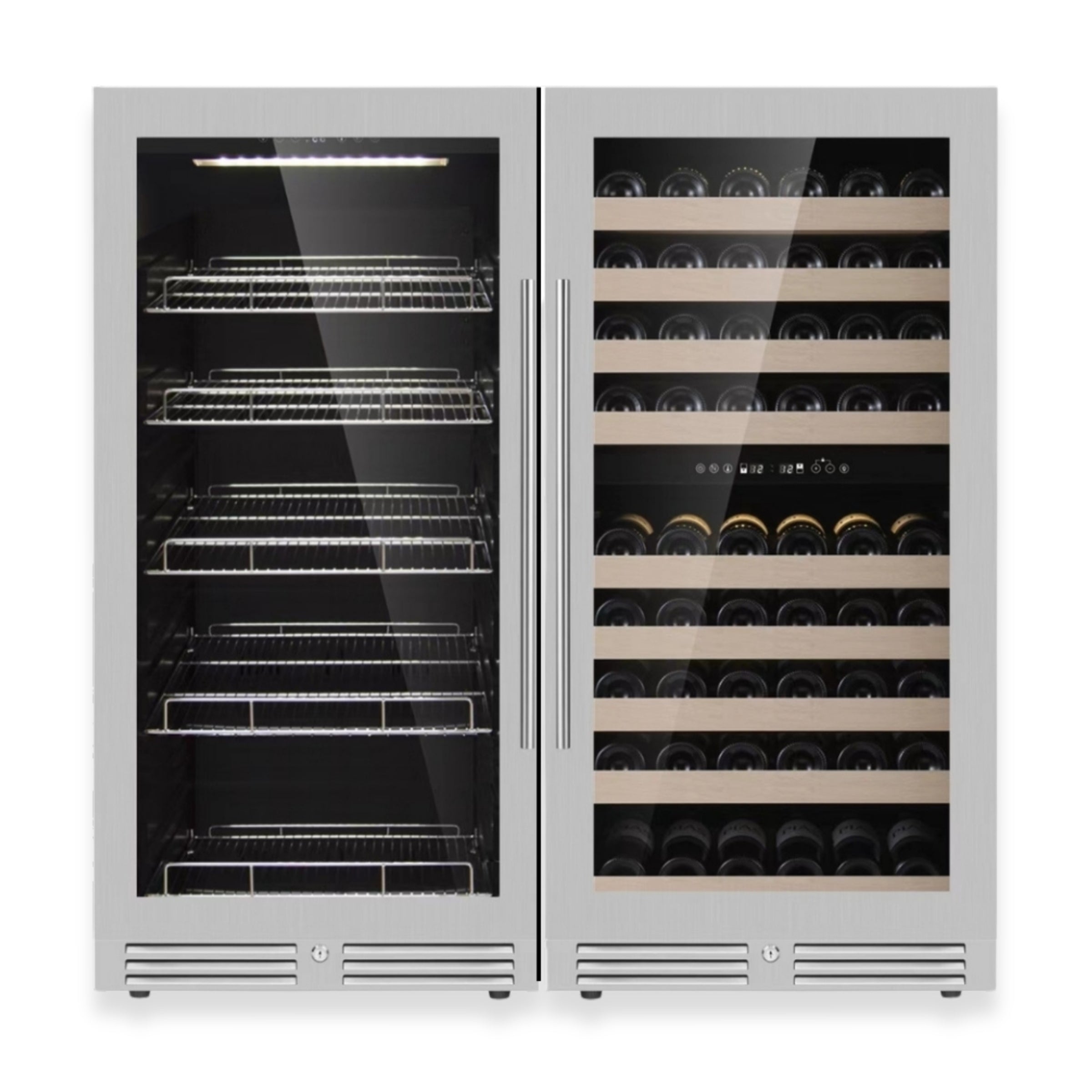 47" High Wine & Beverage Refrigerator Combo with Triple Temp. Zones