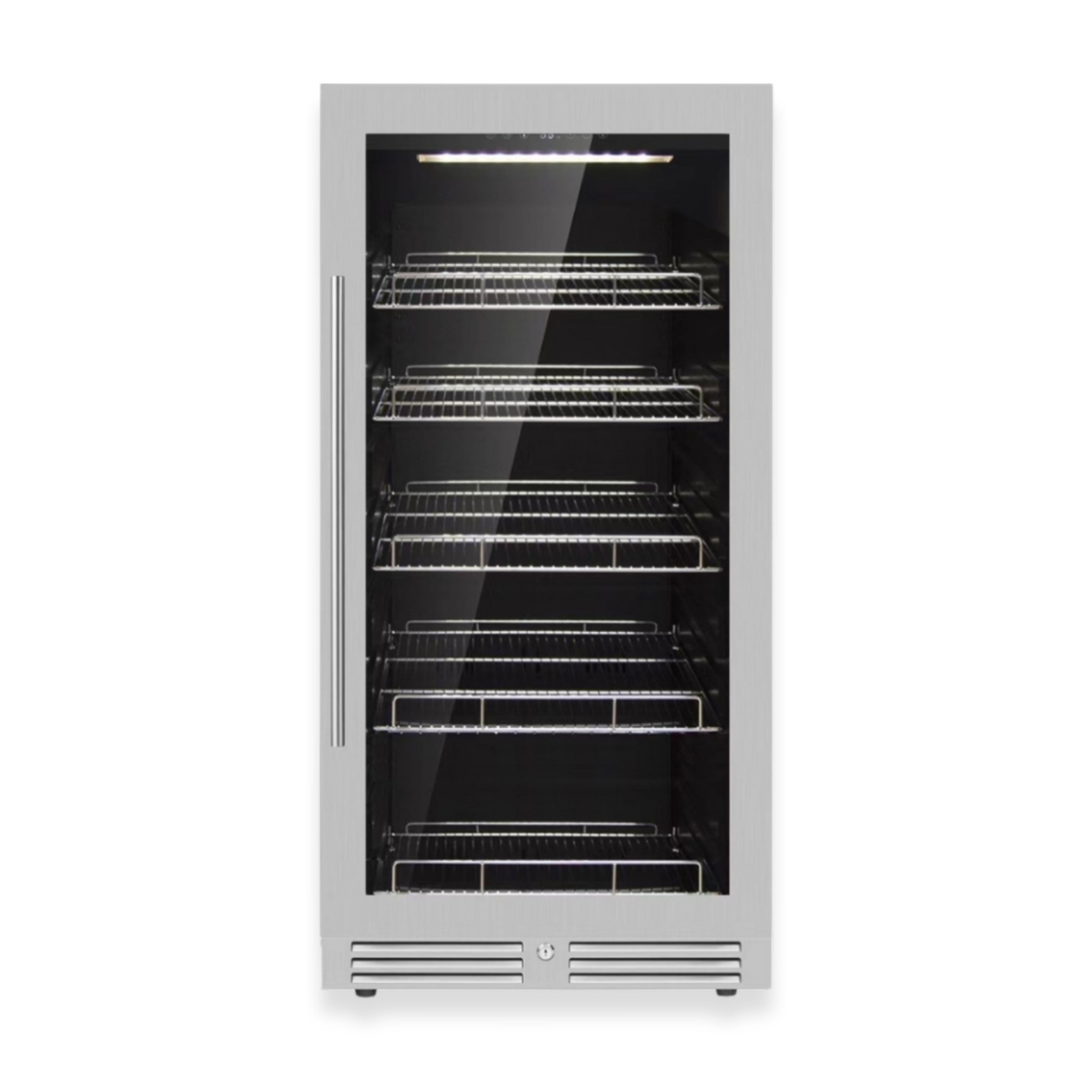 389 Cans Capacity Upright Beverage Refrigerator With Low-E Glass Door