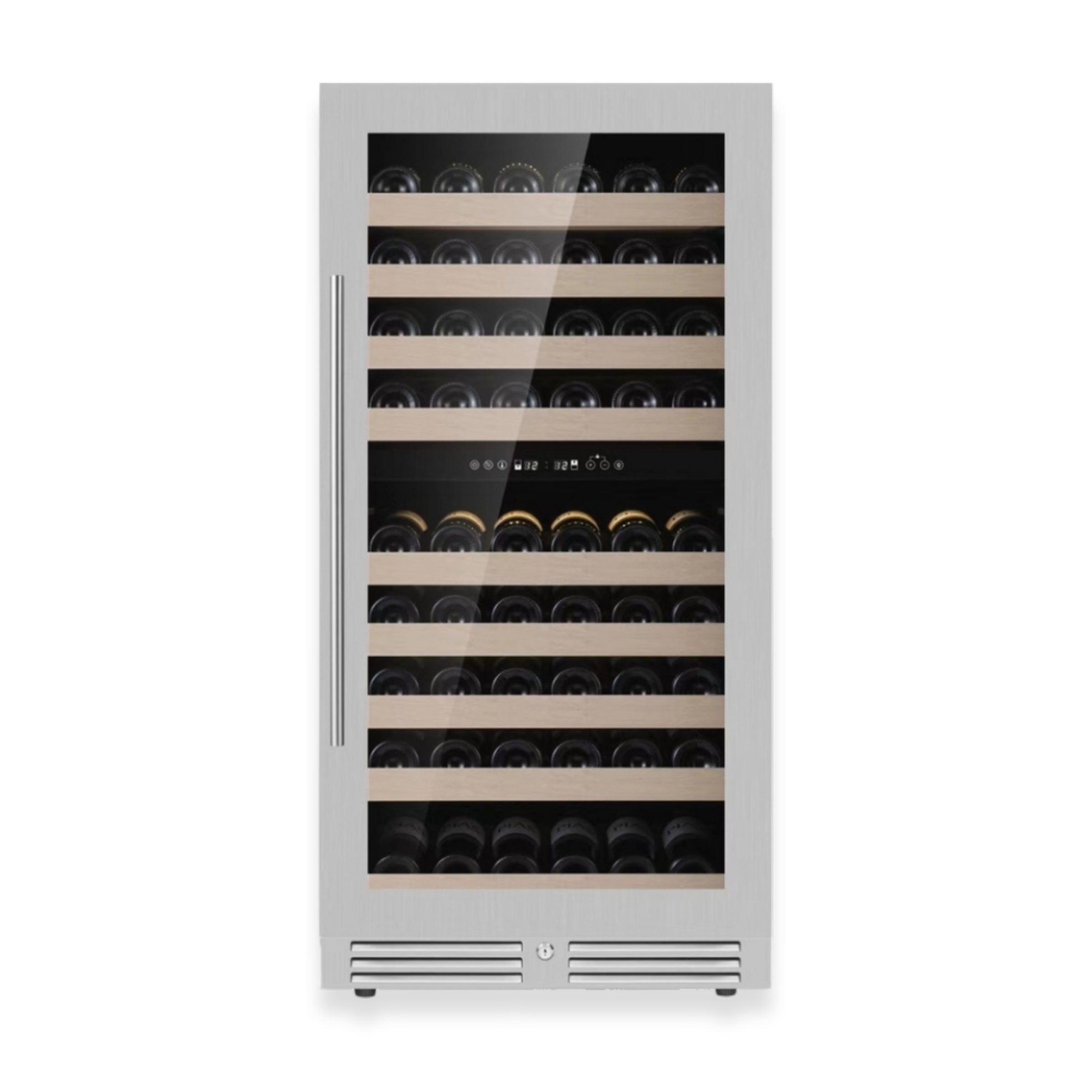 47-Inch Tall Dual Zone Wine Cooler with Low-E Glass Door