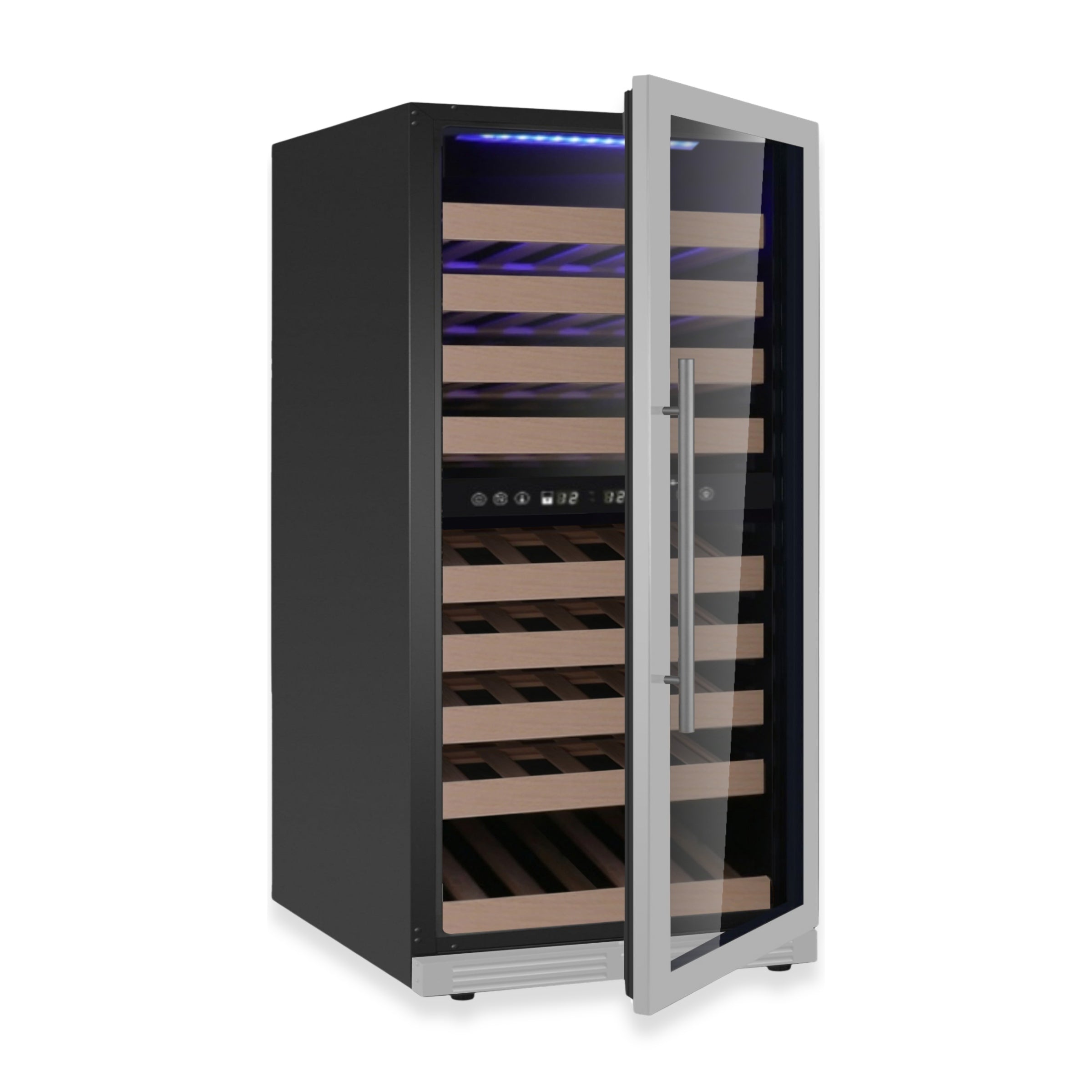 47-Inch Tall Dual Zone Wine Cooler with Low-E Glass Door