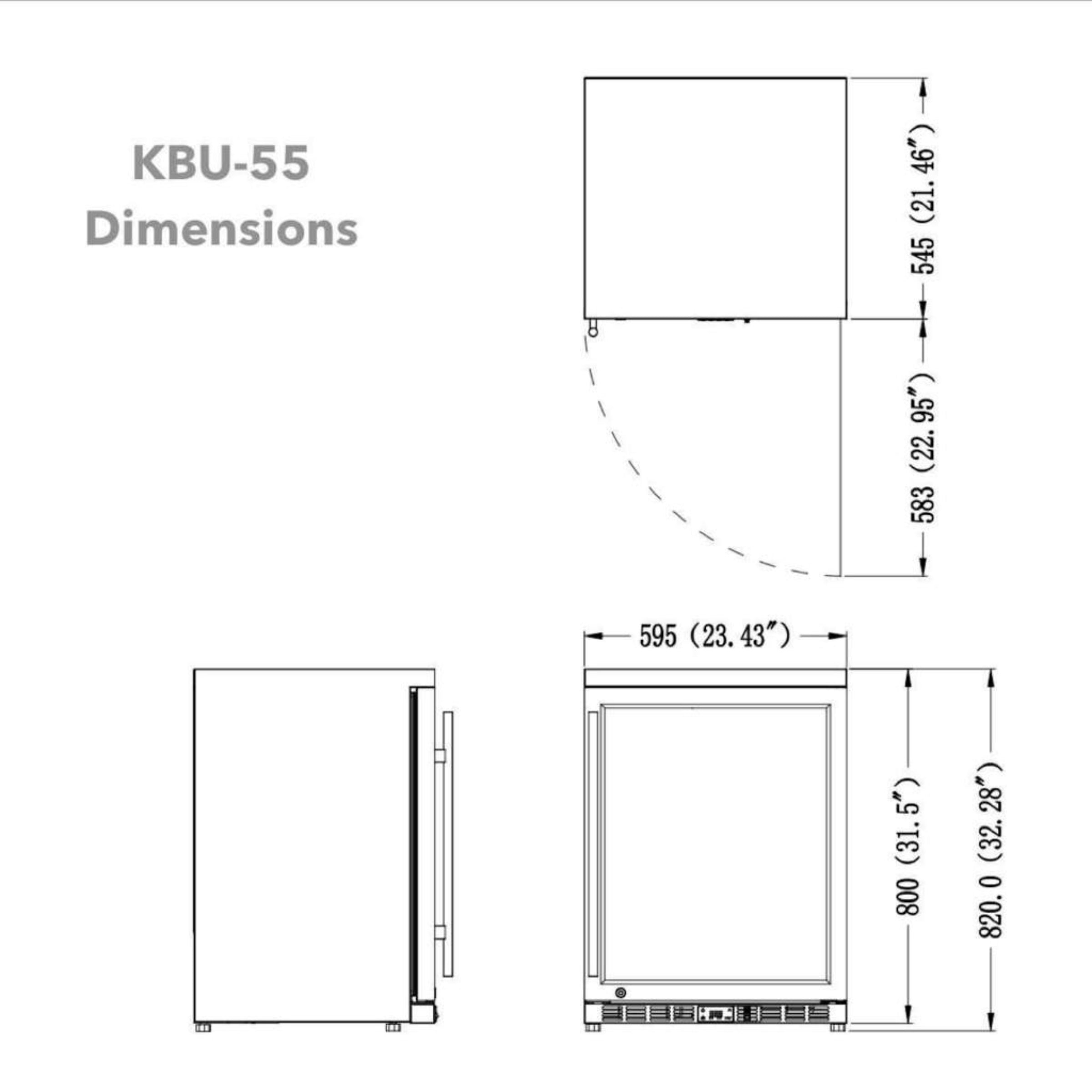 24-Inch Outdoor Beverage Refrigerator with Solid Stainless Steel Door