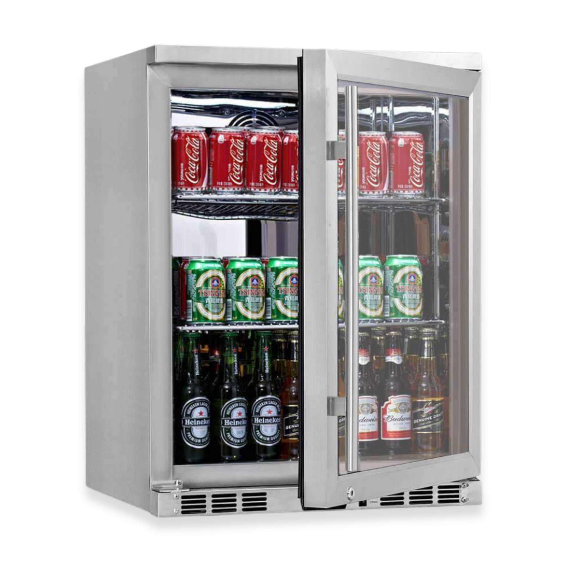 24 Inch Undercounter Beverage Cooler with Heating Glass Door