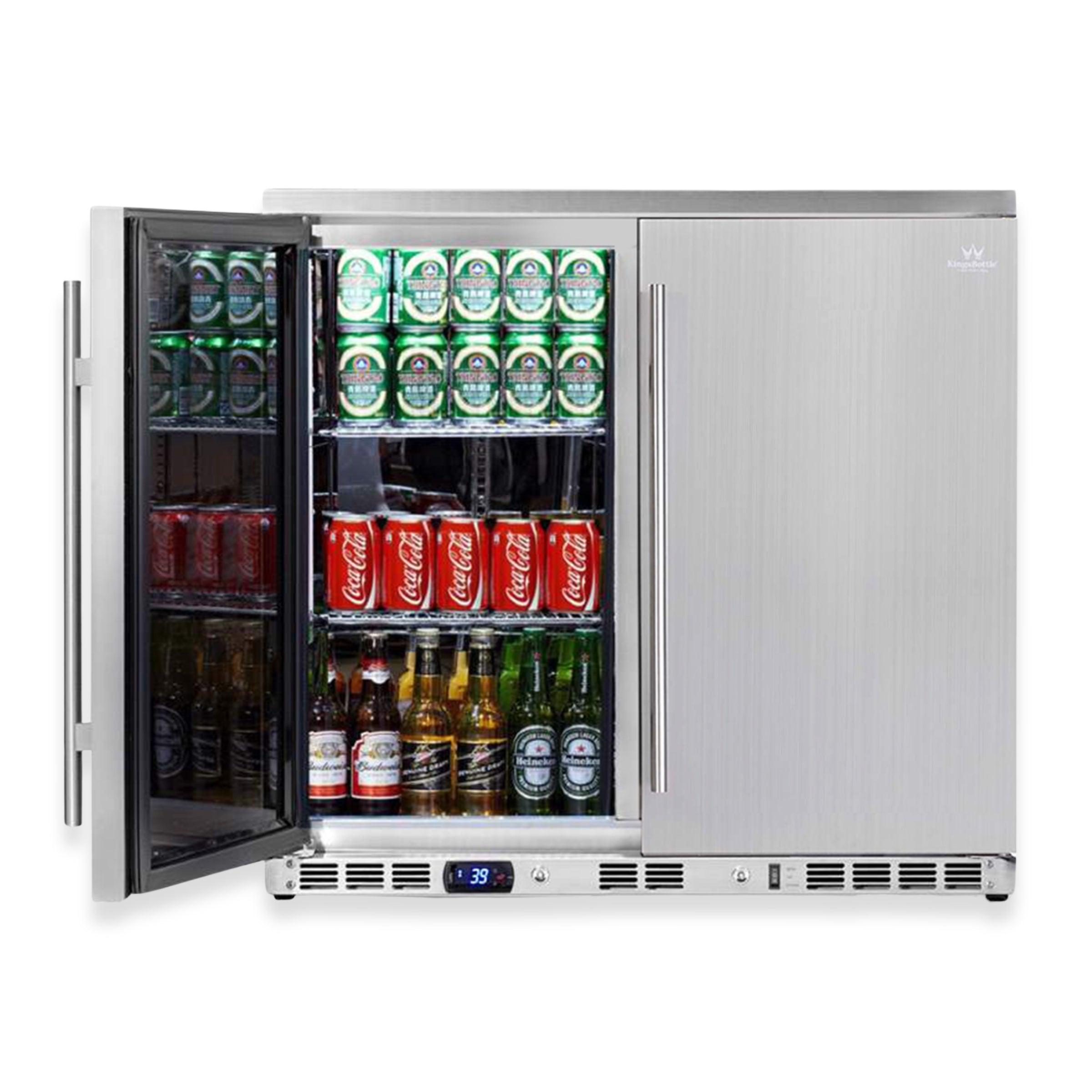 36 Inch Outdoor Beverage Refrigerator 2 Door For Home