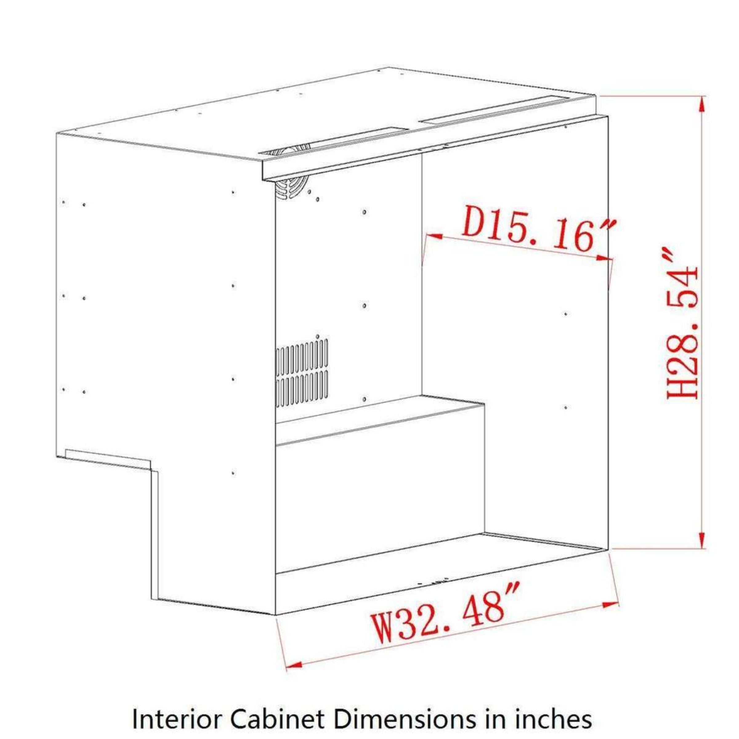 36-Inch Heating Glass Dual Door Built In Beverage Fridge