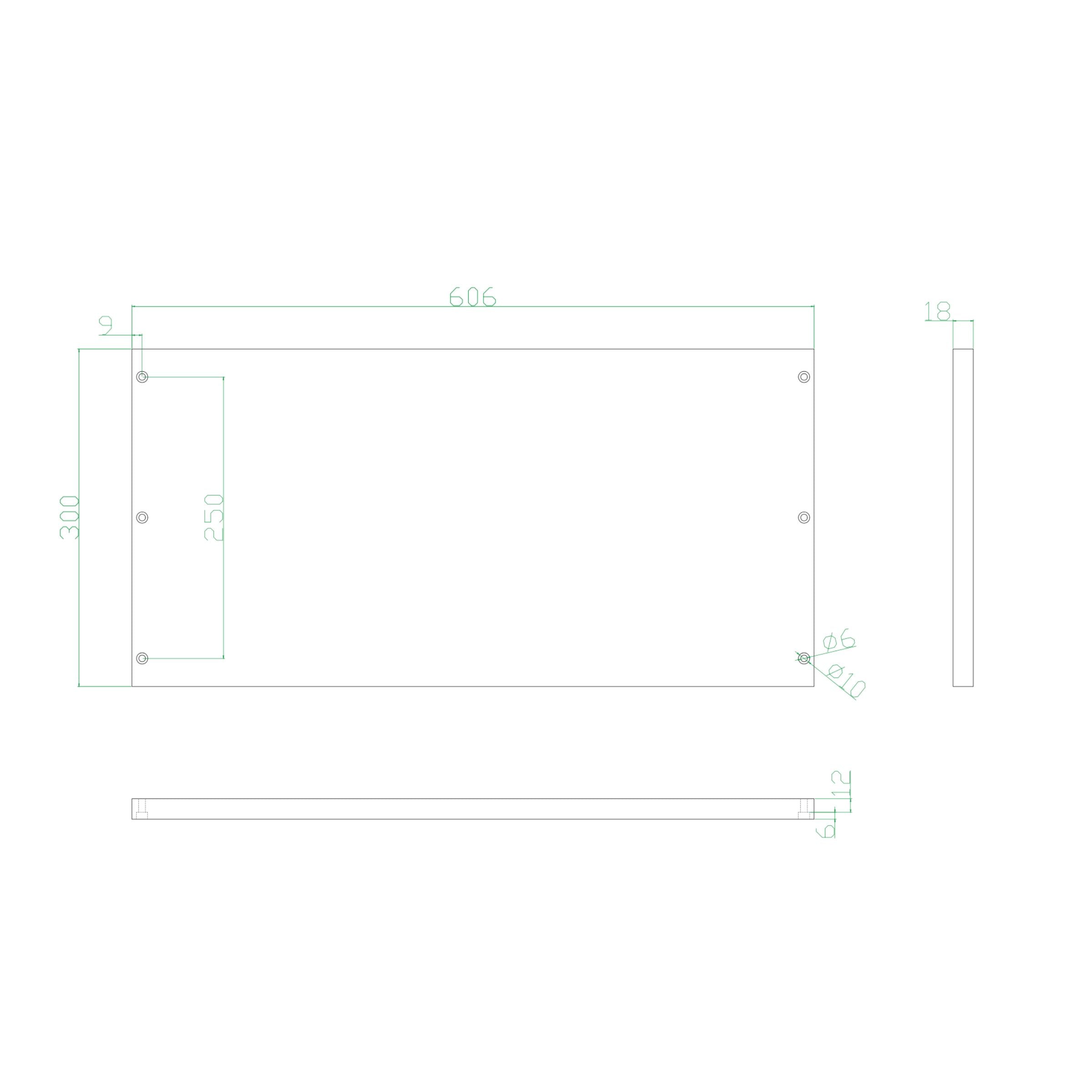 Technical dimensions diagram (secondary)